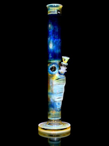 Preview pic of Sky Glass - Neptune - Fully-fumed Straight Tube w/ Removable slitted downstem - 14mm Female