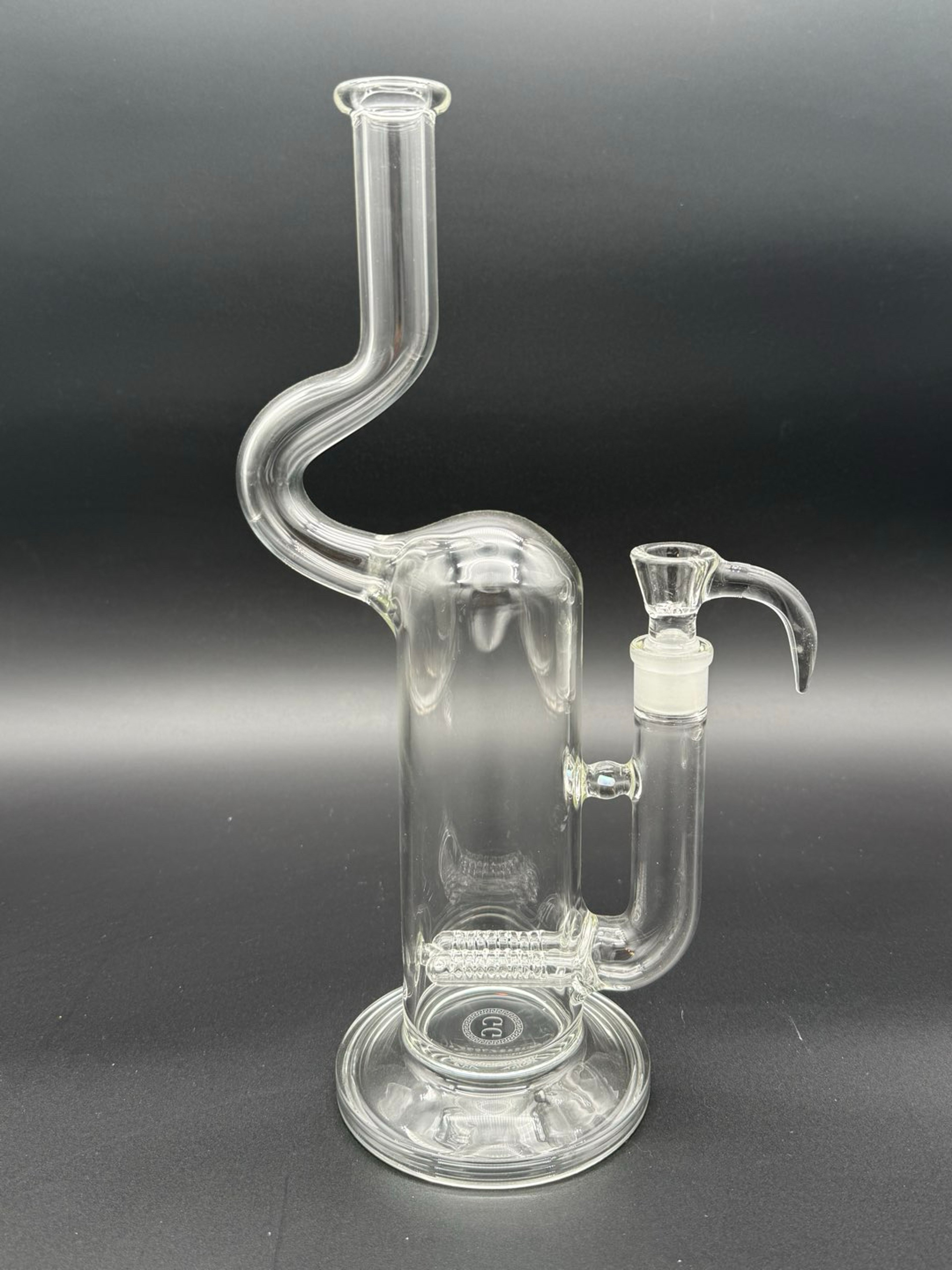 Greek Glass Dual Grid Natty Neck w/ Opal image 0