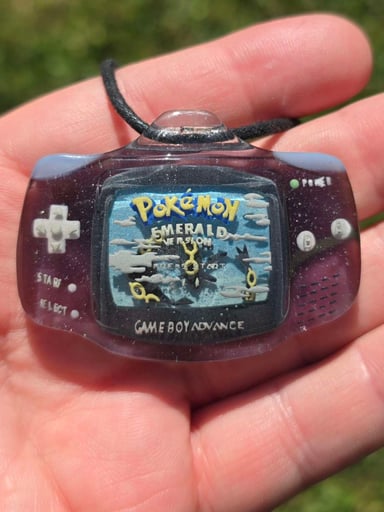 Preview pic of Pokemon Emerald Gameboy Advance Layered Glow Pendant