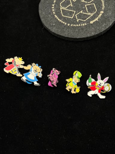 Preview pic of Alice in Wonderland Grateful Dead Pin Set
