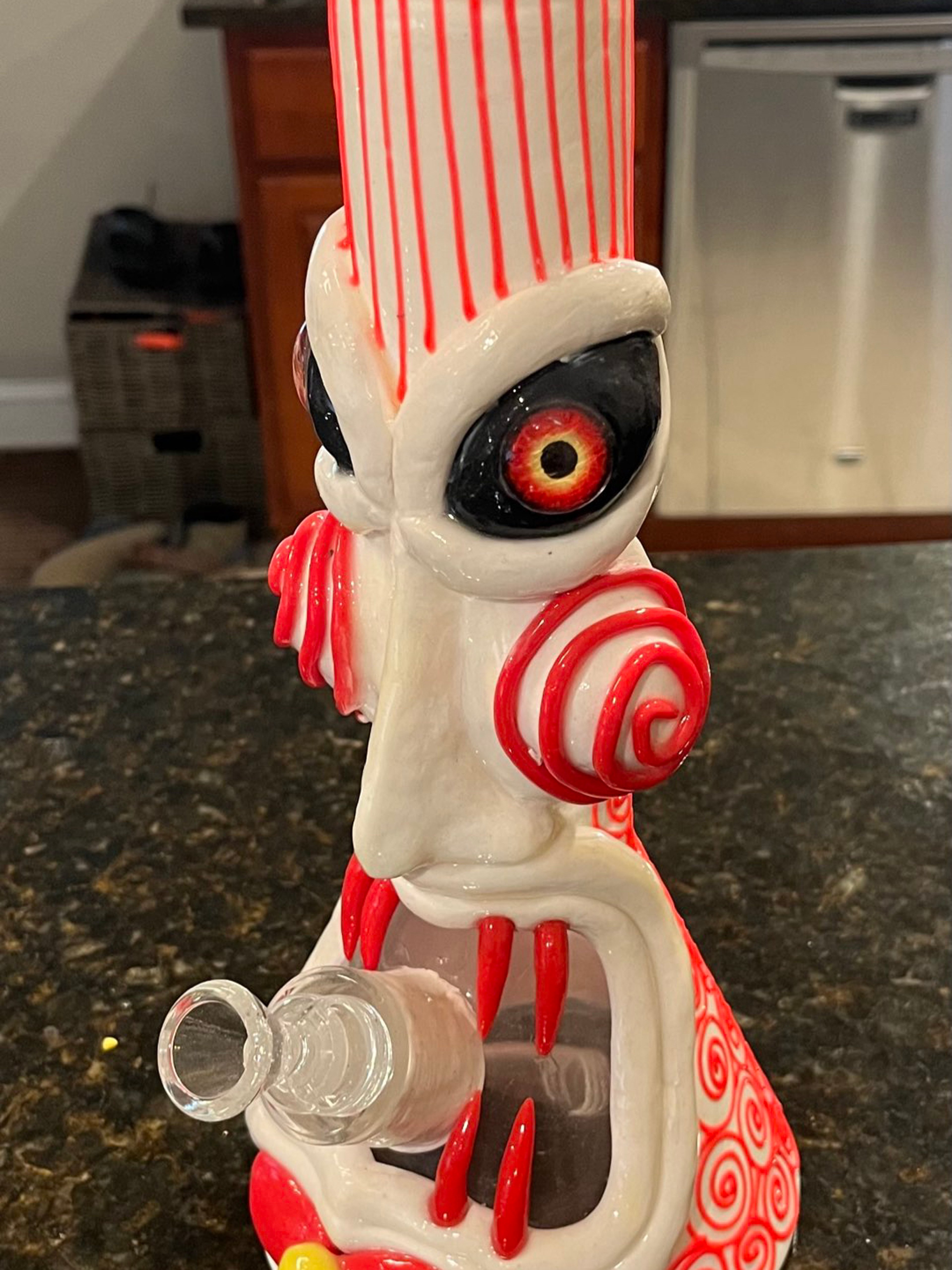 Preview pic of SAW themed bong. Never used