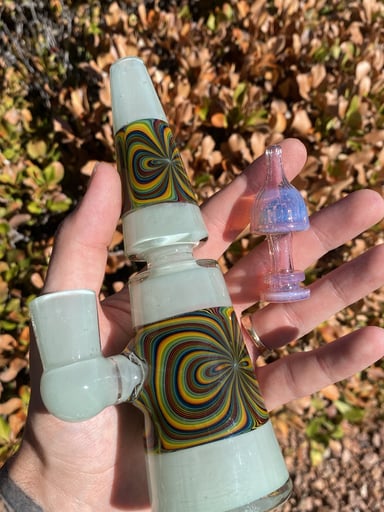 Preview pic of Whitlock Glass Battle Cruiser & Jon G Glass bubble cap