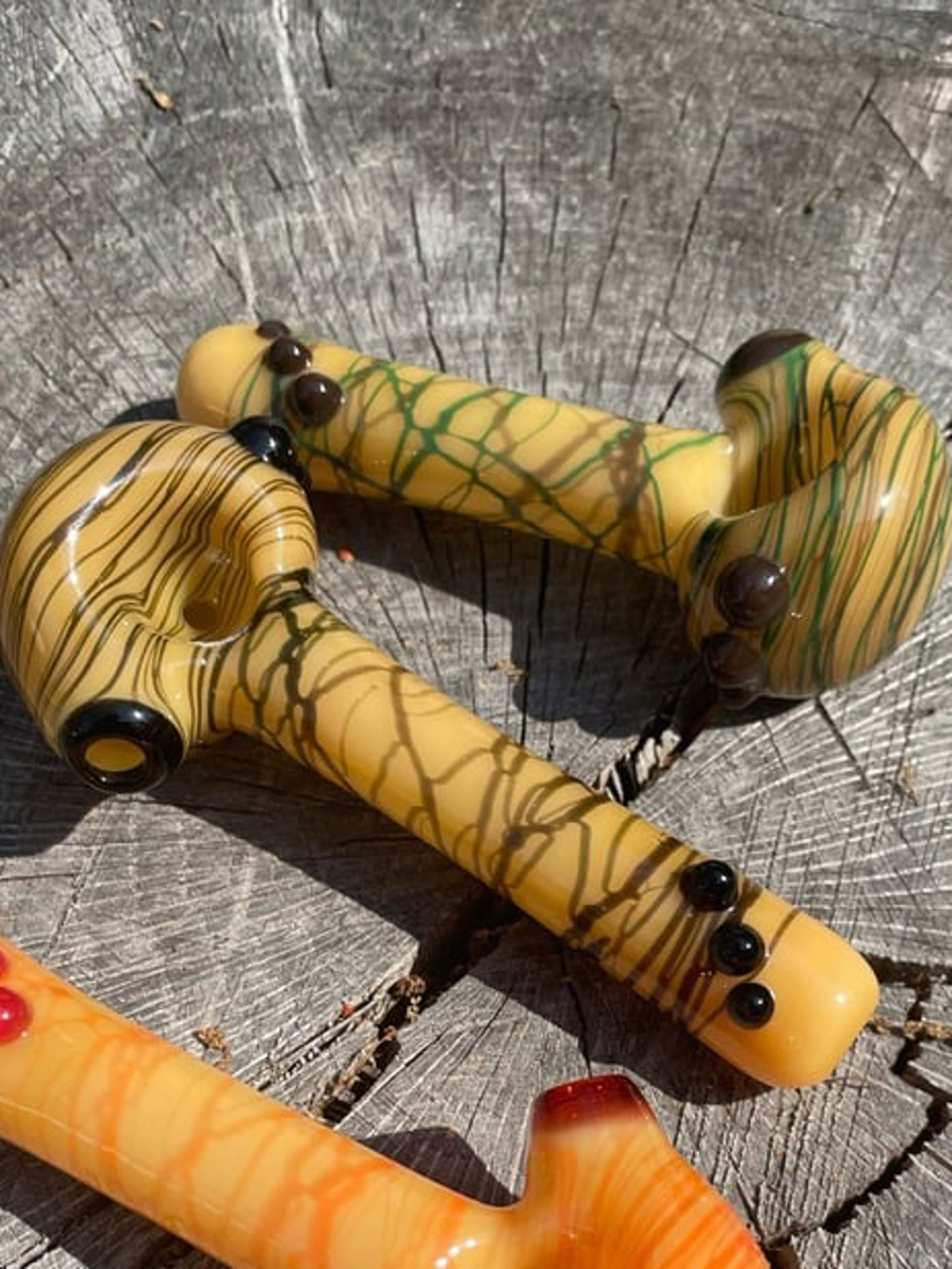 Preview pic of Handblown Yellow Pipes