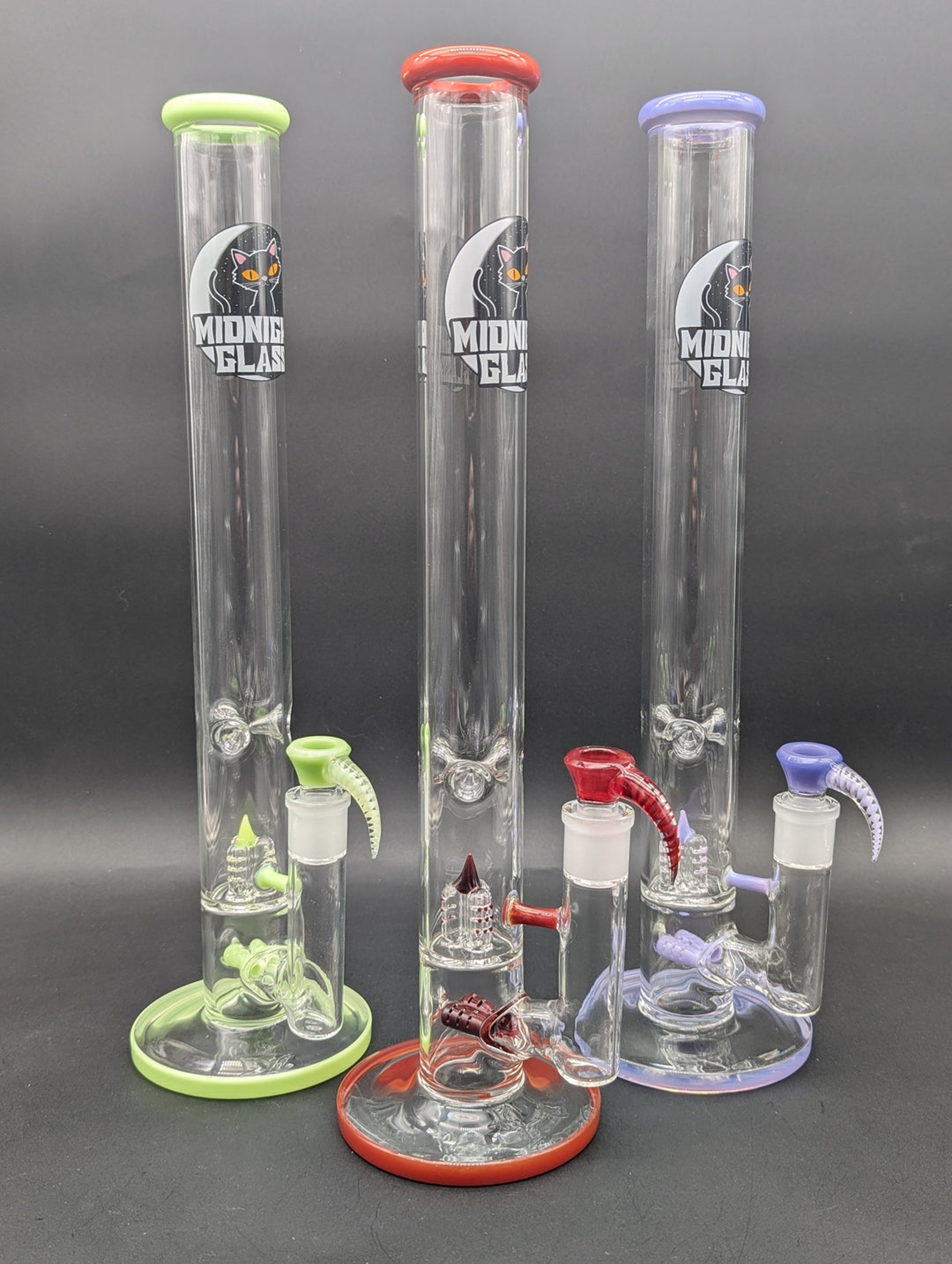 MIDNIGHT GLASS DUAL INLINE + INV3 BONG image 0