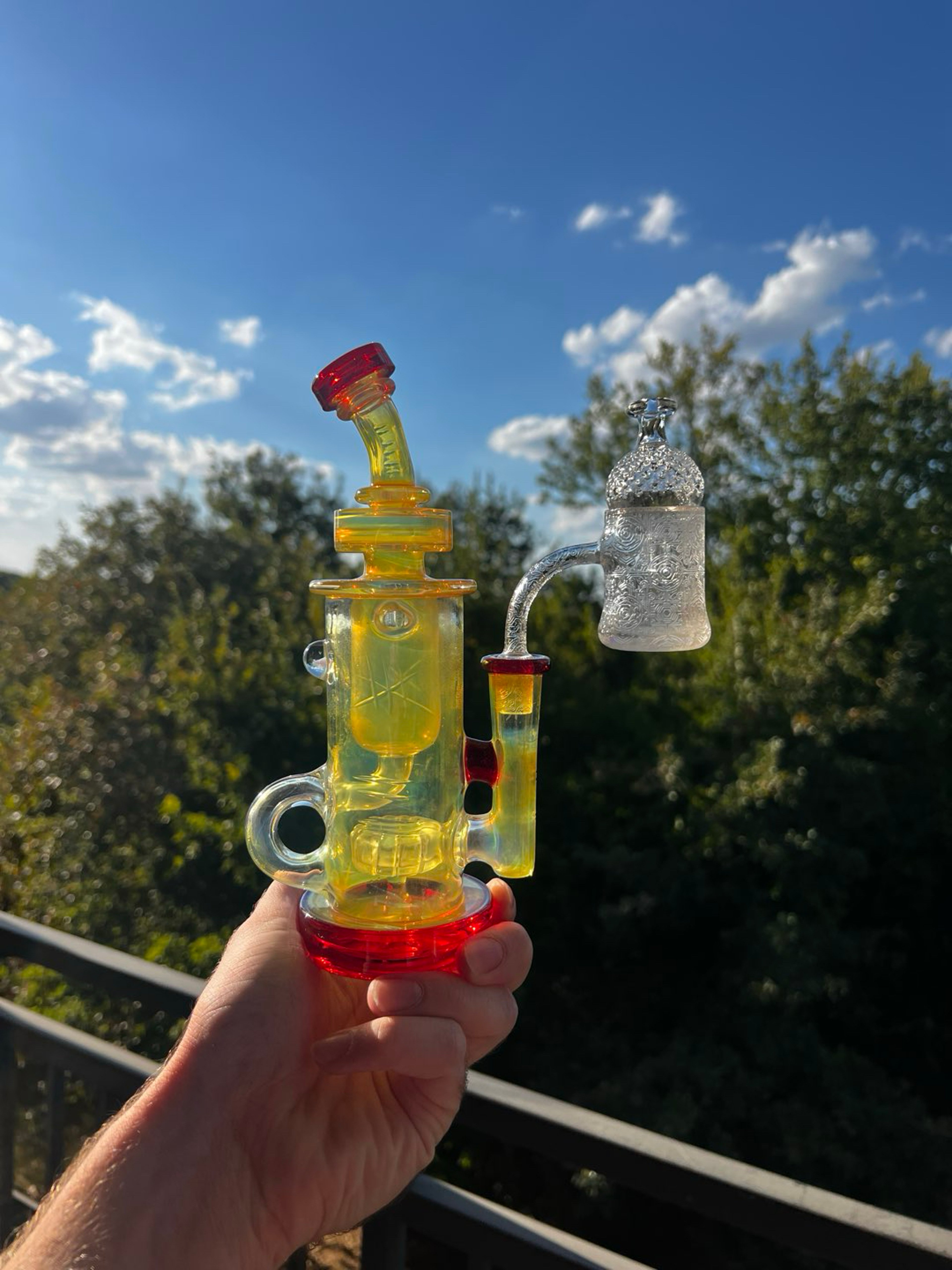 Preview pic of COMBO Deal: Bronx Recycler, Evan Shore Banger, James Langg Cap, Green Blazer Torch, Mystic Timber Dabber, Carrying Case