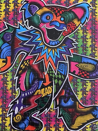 Preview pic of Grateful dead bear blotter art