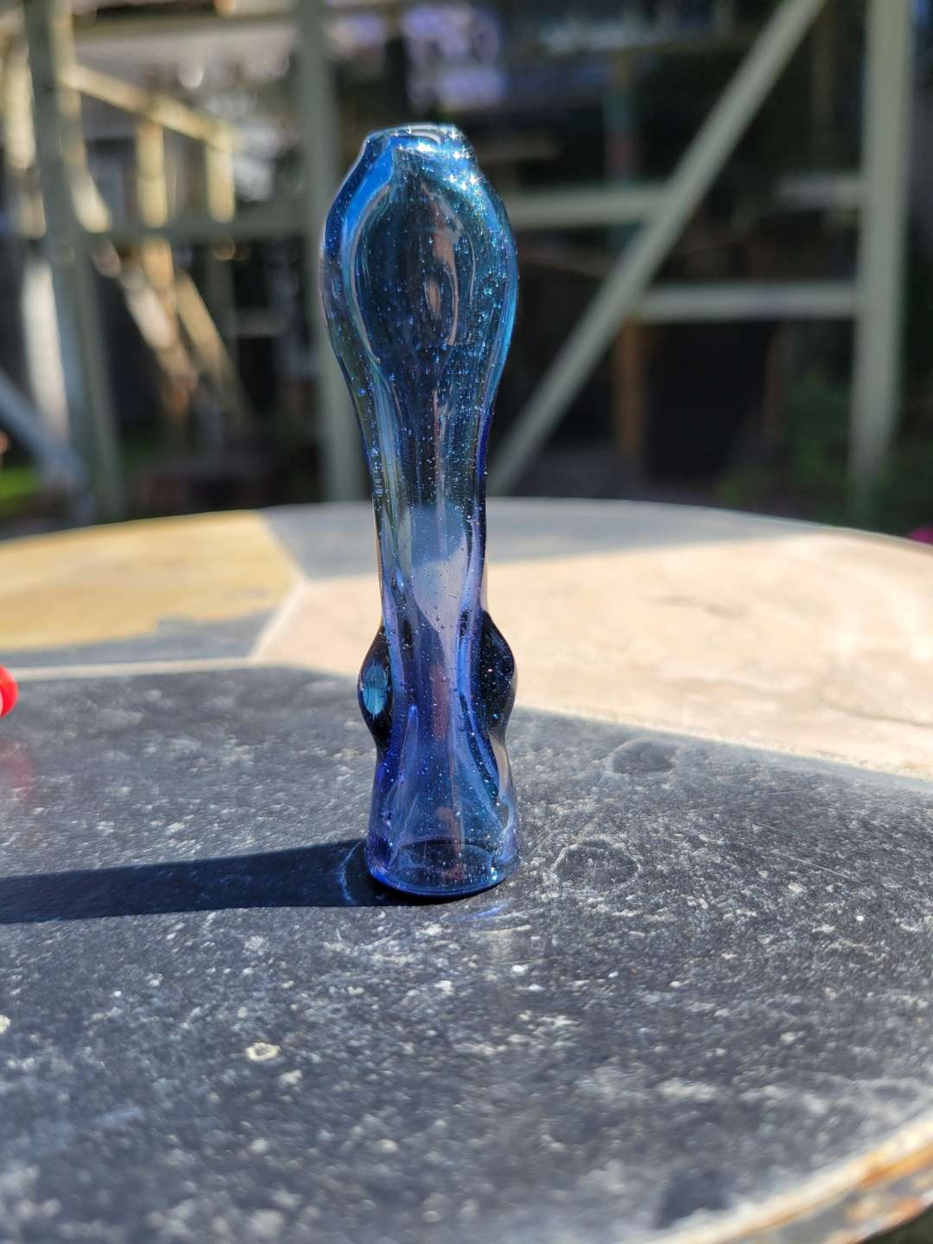 Preview pic of Blue stardust over purple lollipop chillum