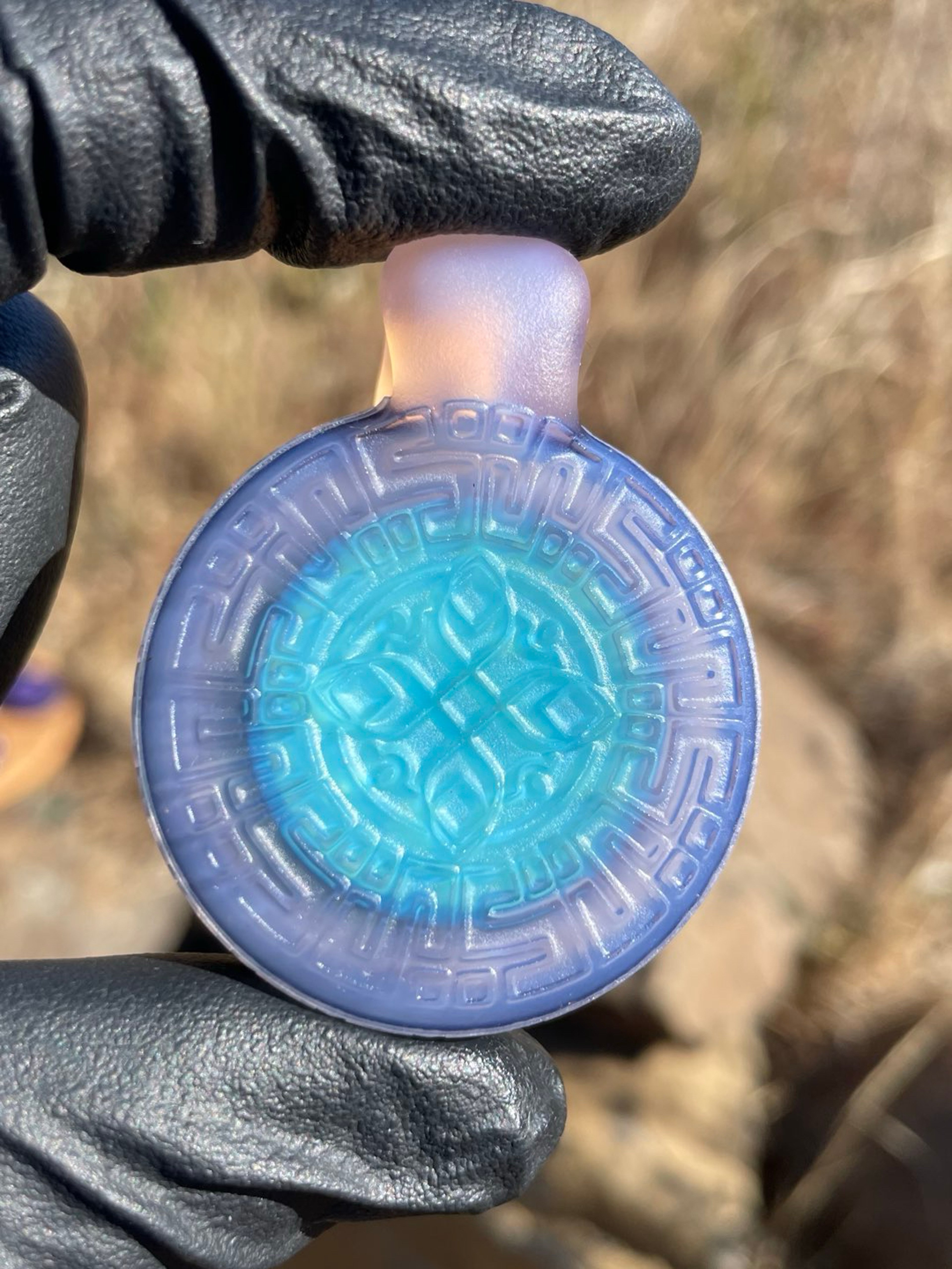 Carved Glass Pendant image 0