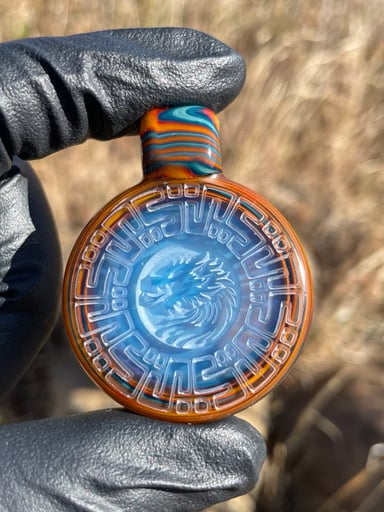 Preview pic of Carved Glass Pendant