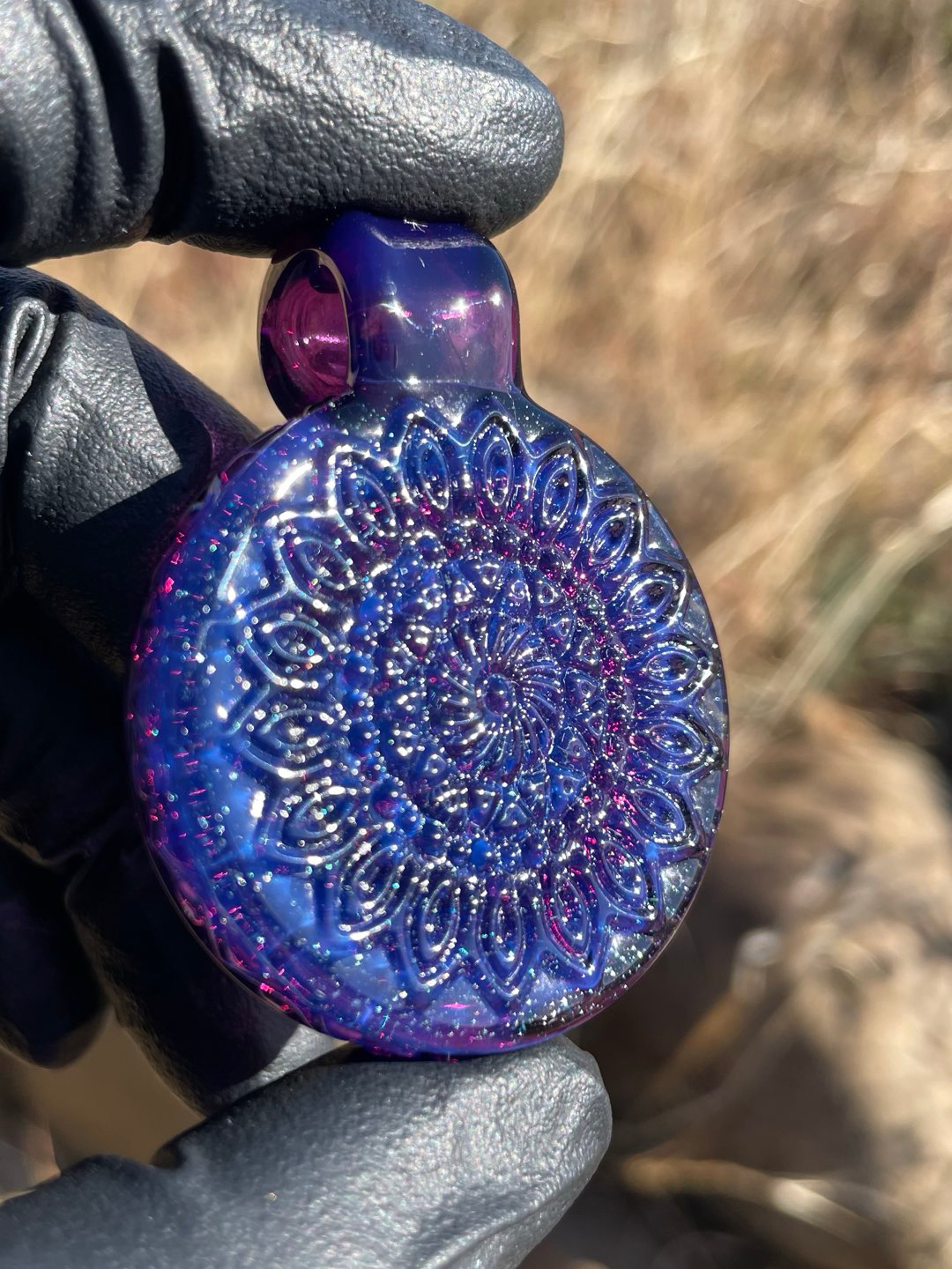 Carved Glass Pendant image 0