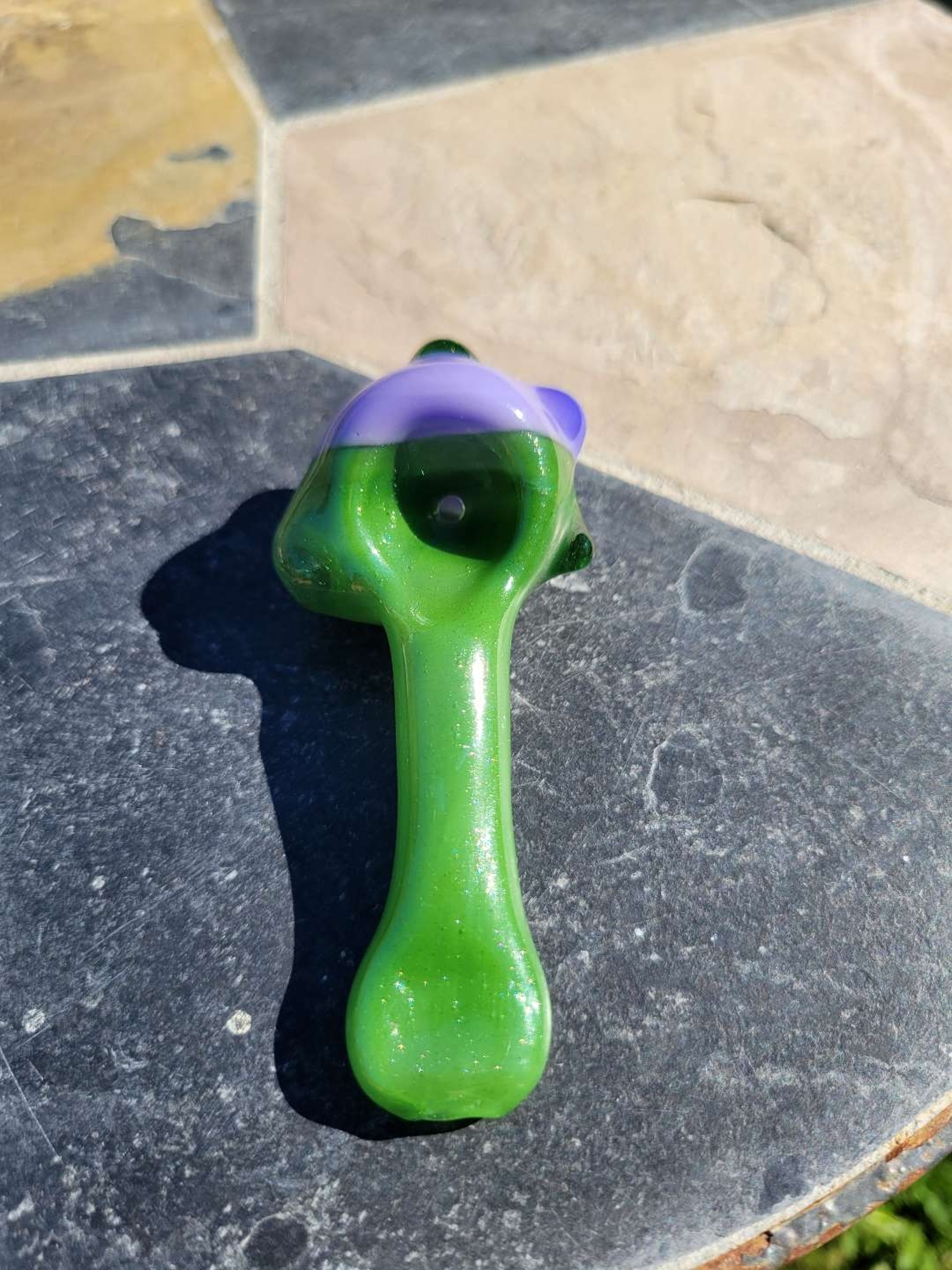 Spoon sparkly green and purple image 0