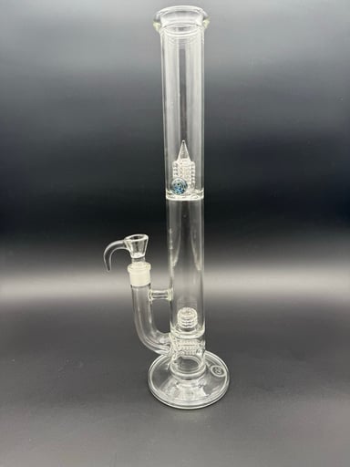 Preview pic of Greek Glass Threeline to 360 Grid Cap Tube w/ Marble