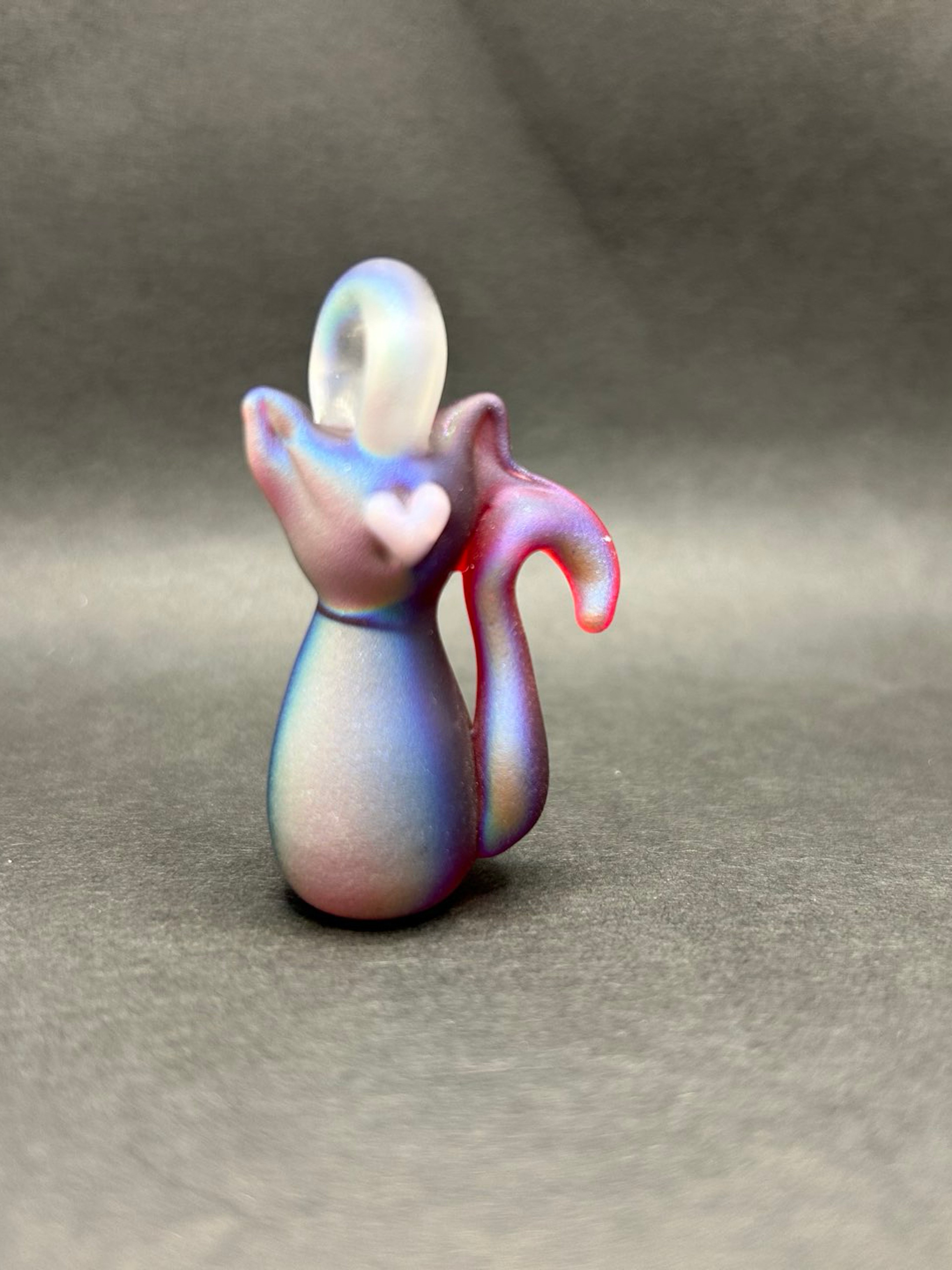 Dichro coated kitty pendant image 0