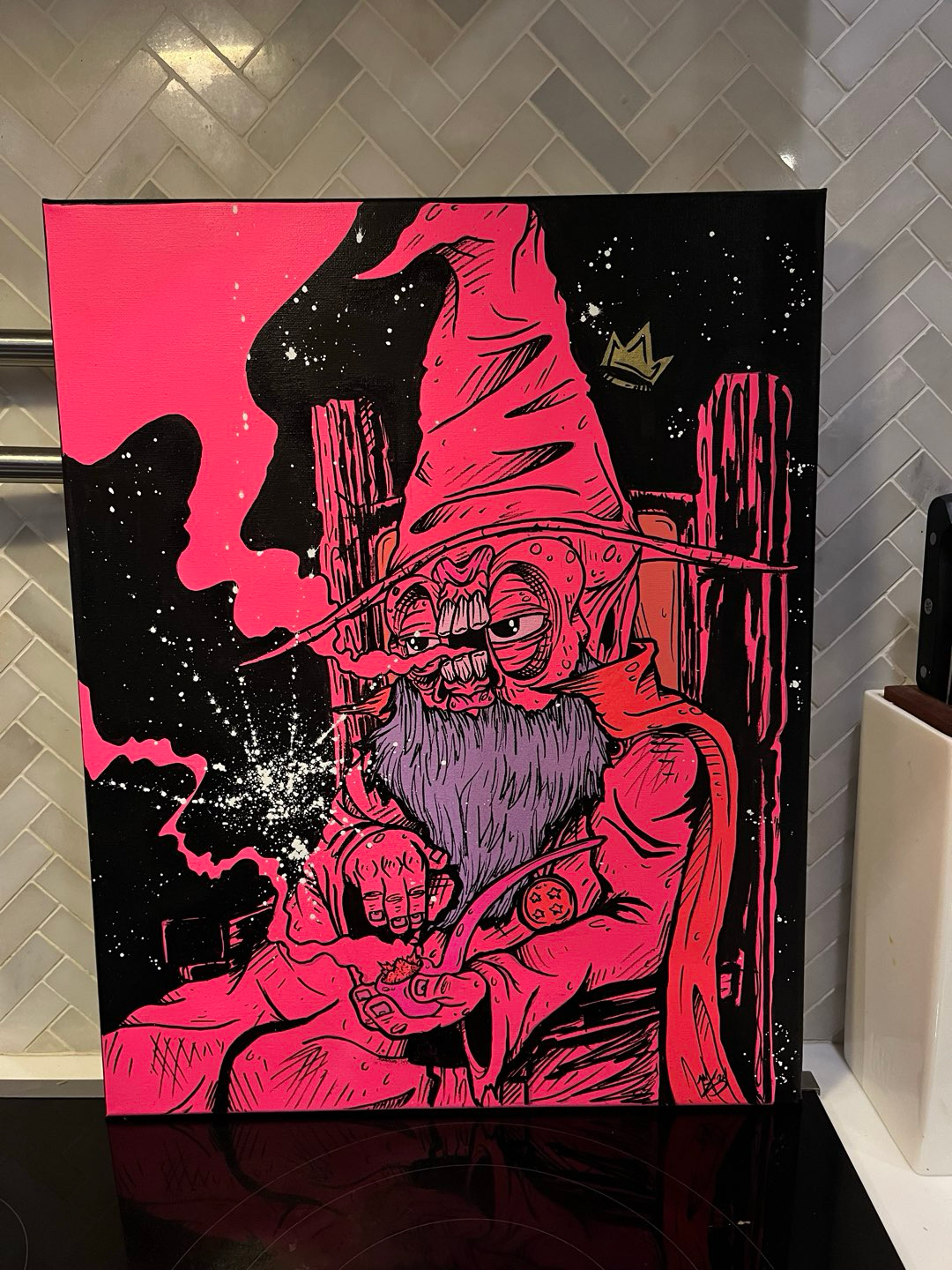 Preview pic of 16x20 “Restful Wizard” Original Painting by Jay Sween