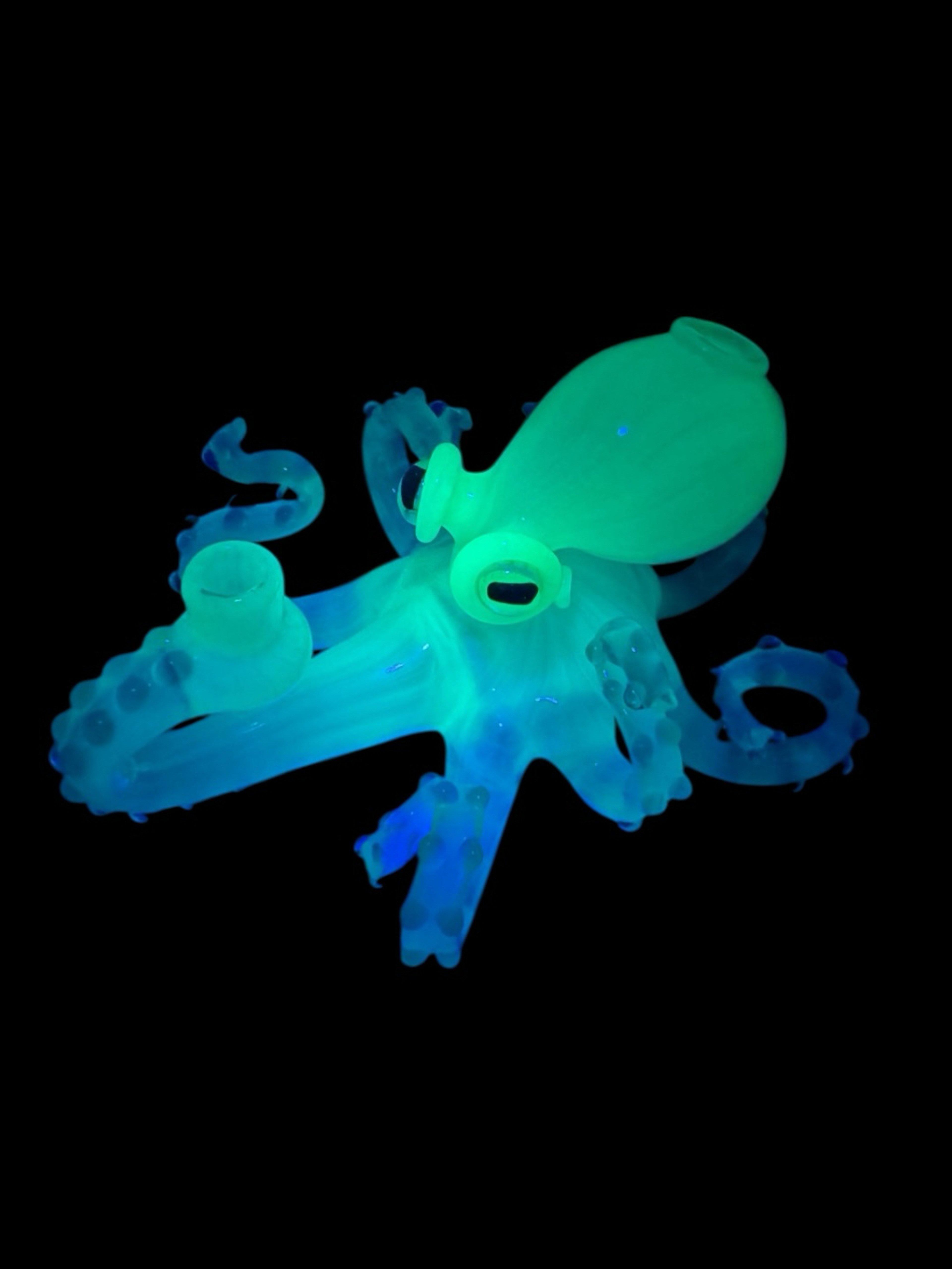 Rare Electric Coconut UV Octopus Rig By Pacini Glass image 0