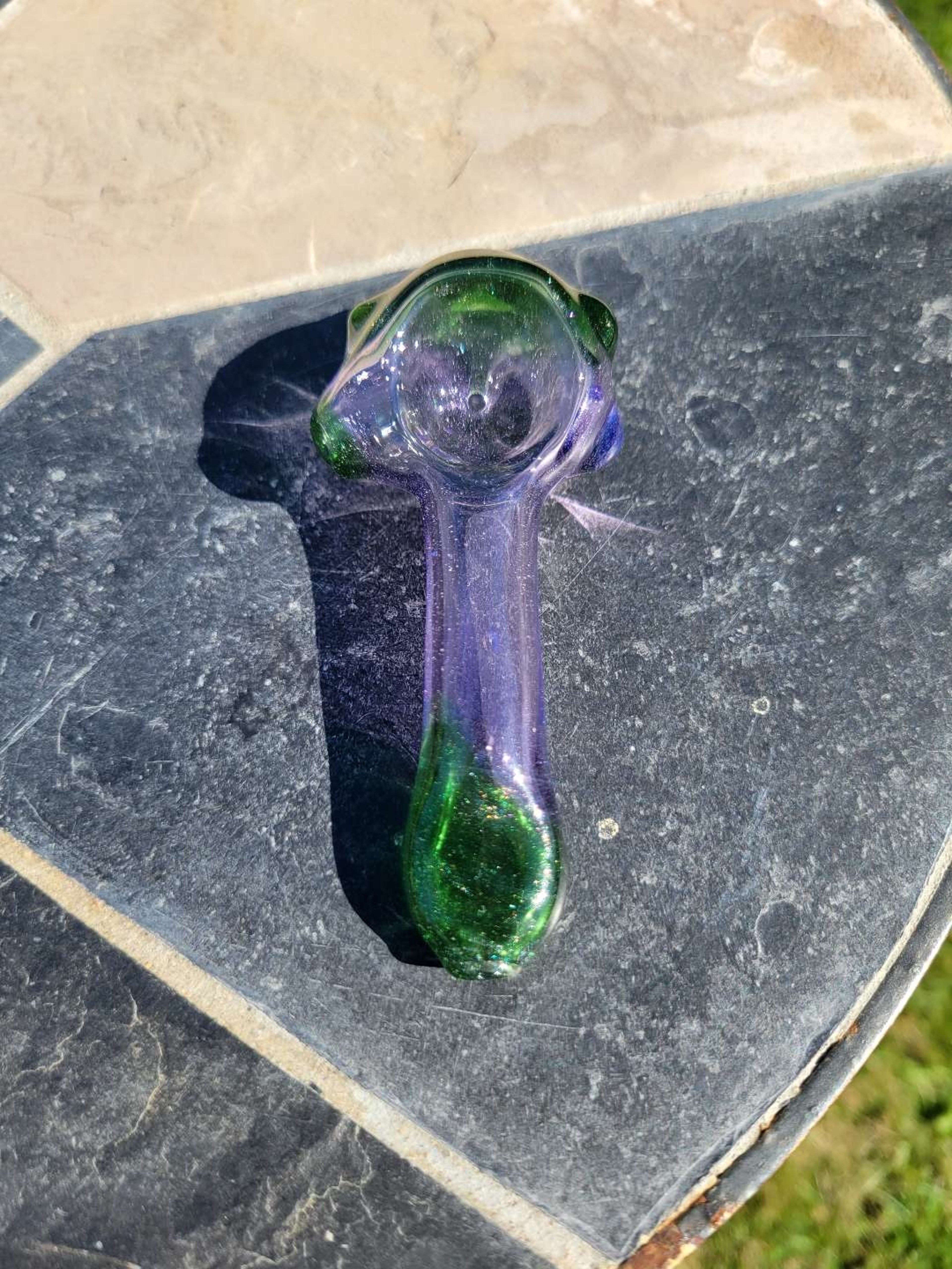 Purple and Green sparkly spoon image 0