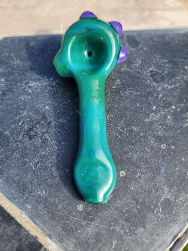 Preview pic of Sparkly aqua and purple spoon