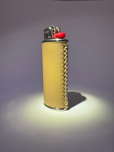 Preview pic of Sand Leather Lighter Sleeve