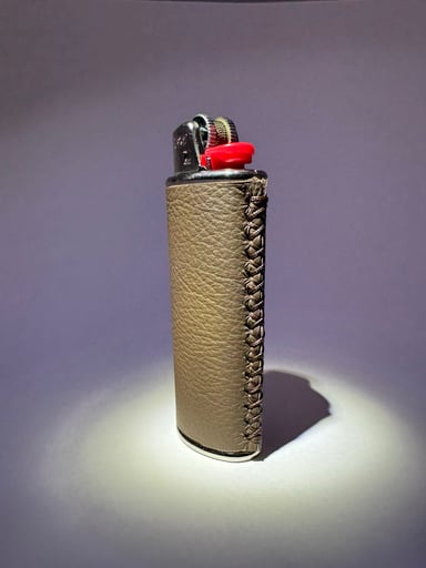 Preview pic of Brown Leather Lighter Sleeve