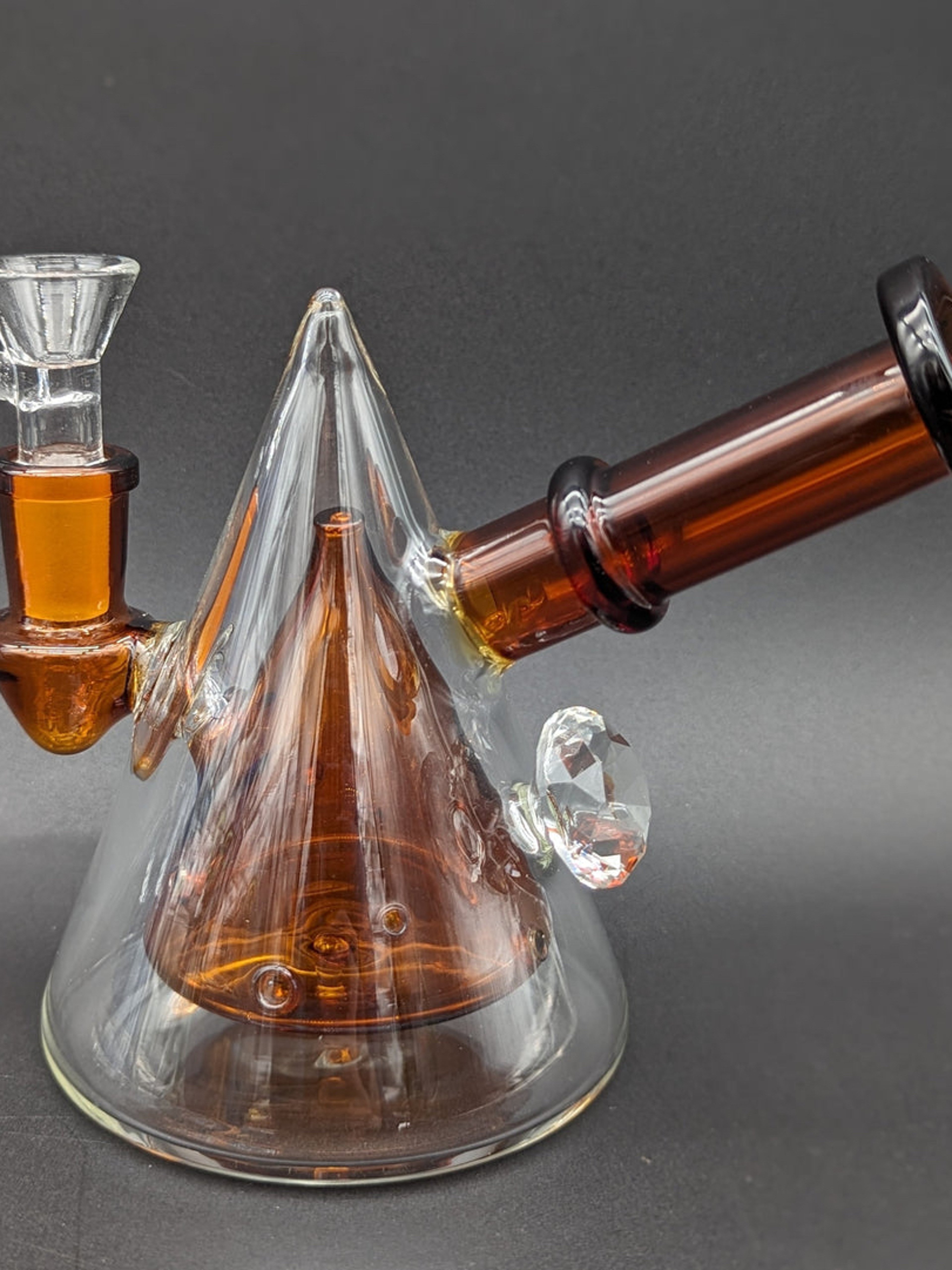 5" MULTI HOLE PYRAMID BUBBLER image 0