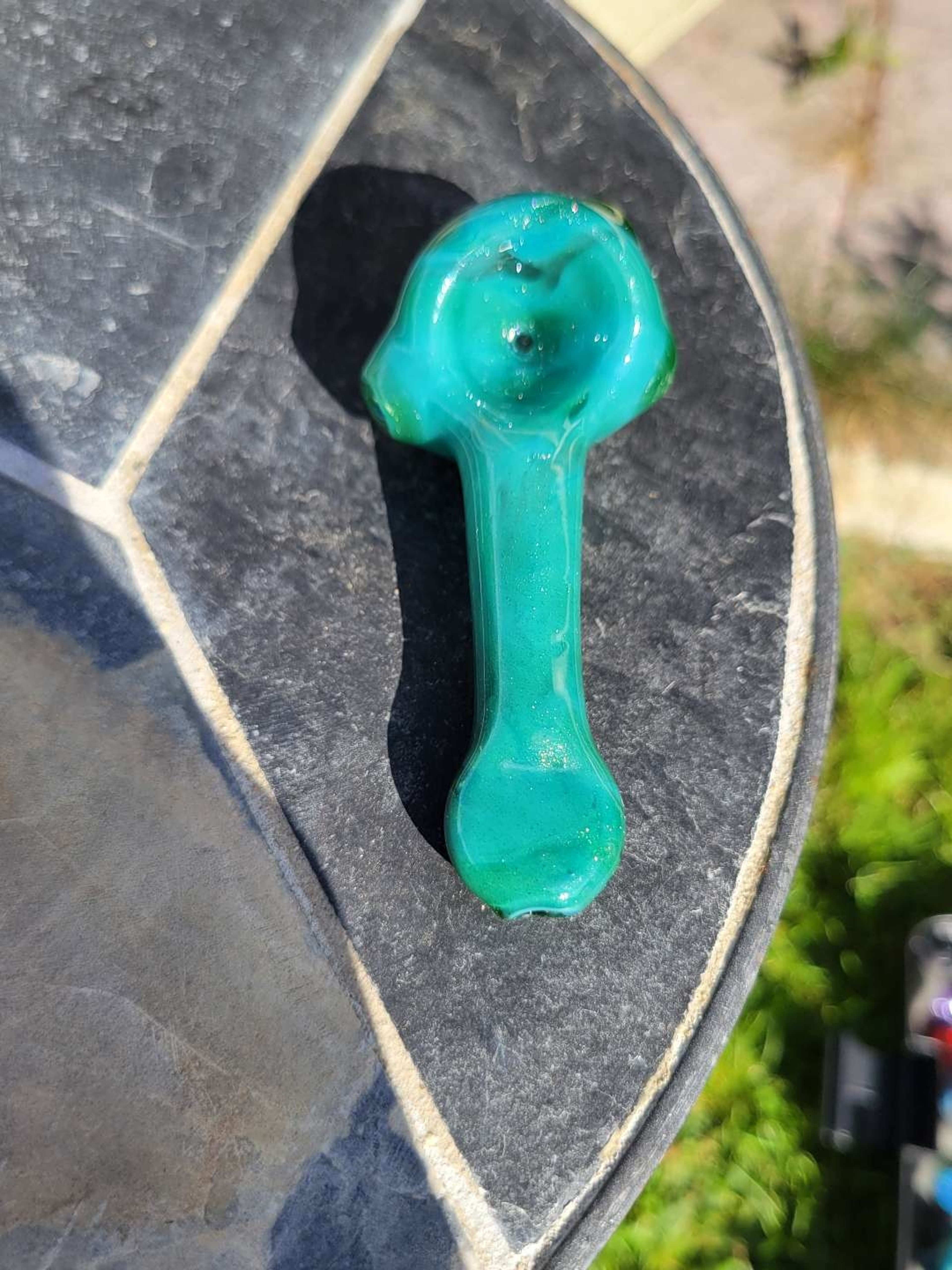 Sparkly aqua spoon 2 image 0