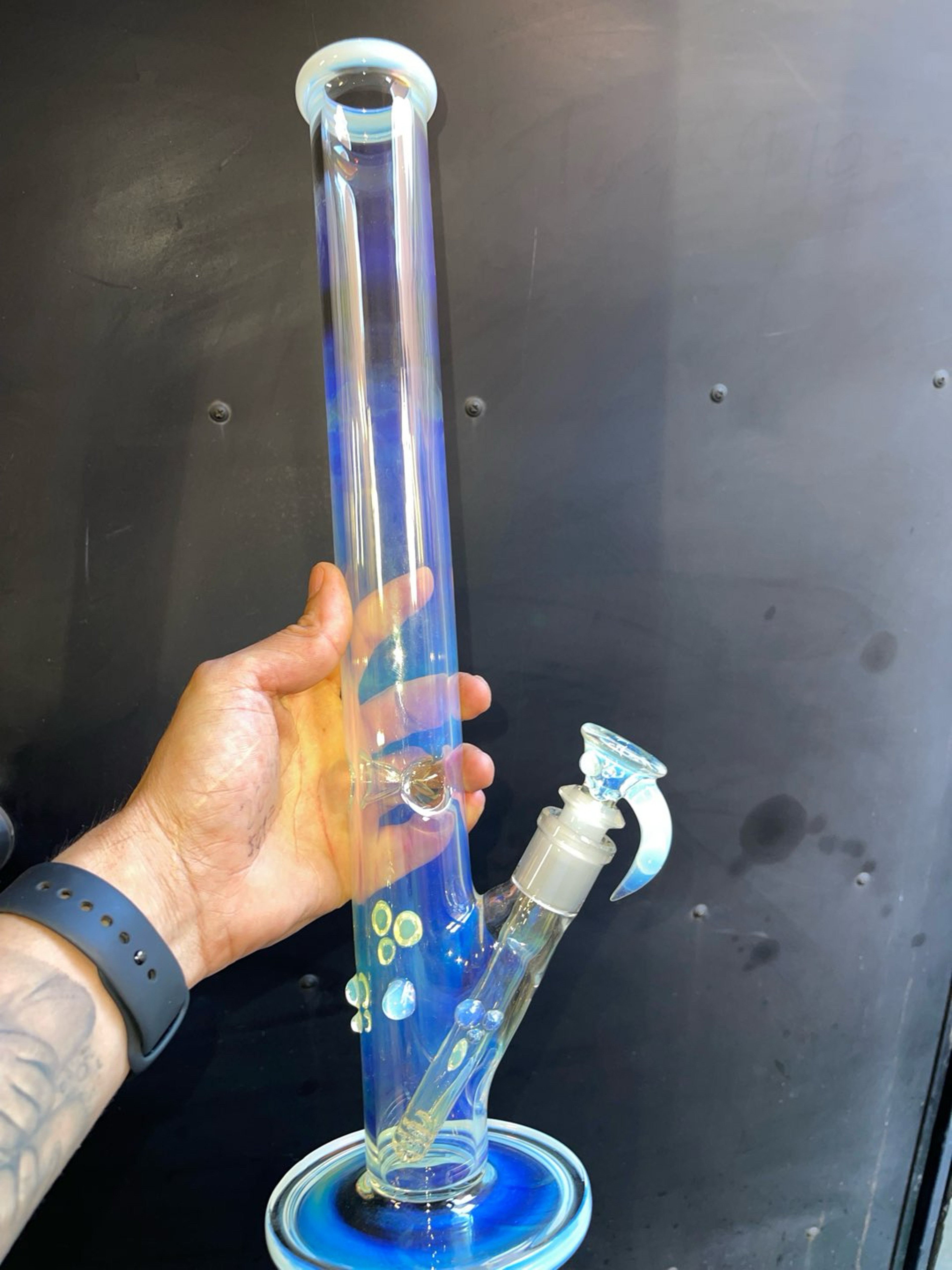 Preview pic of Ghost and Silver fume accents,44x17” tall, 14mm 2 holes slide and gridded steam