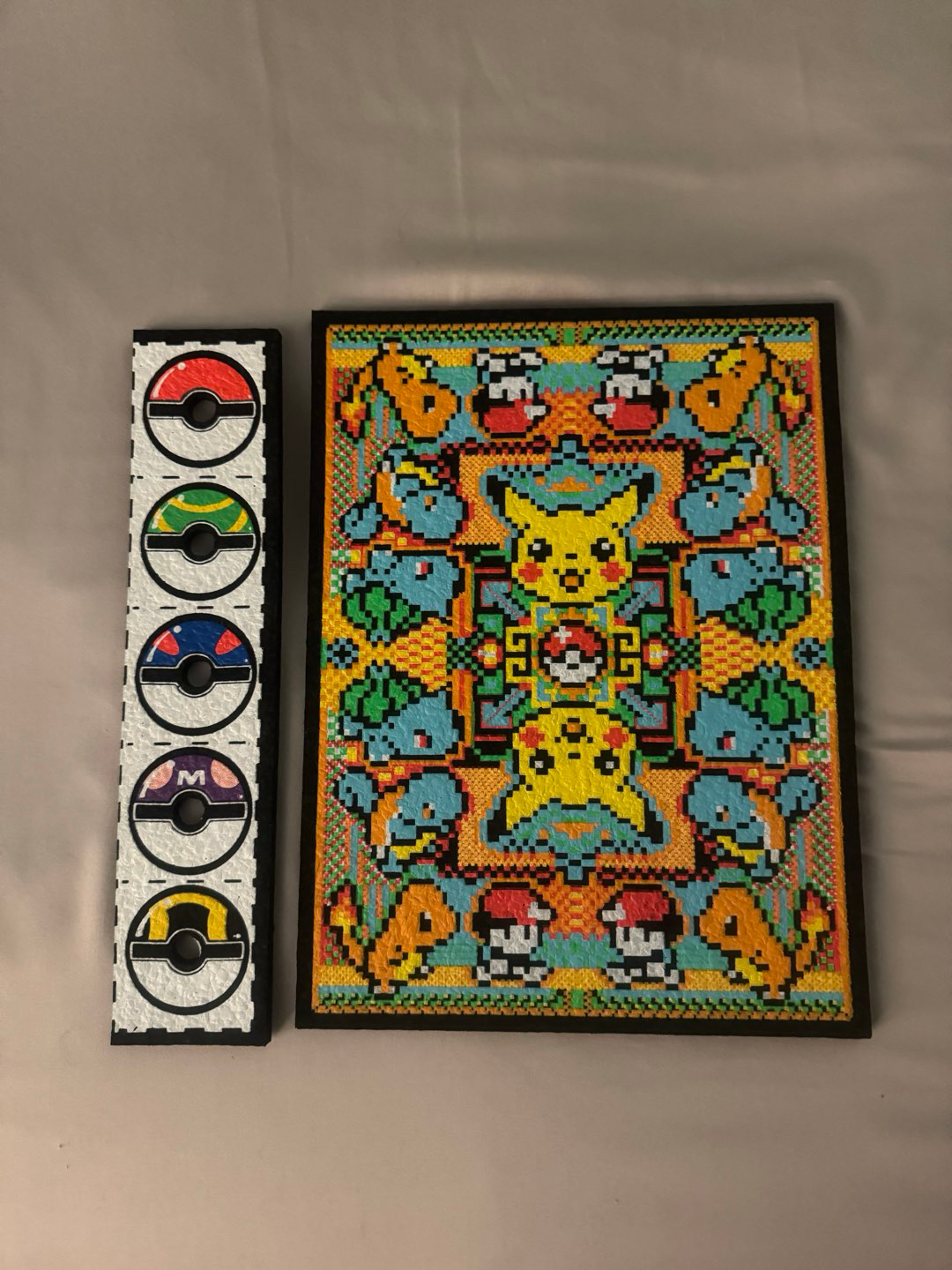 Preview pic of Pika bitrug and pokeball strip combo full uv glow moodmats