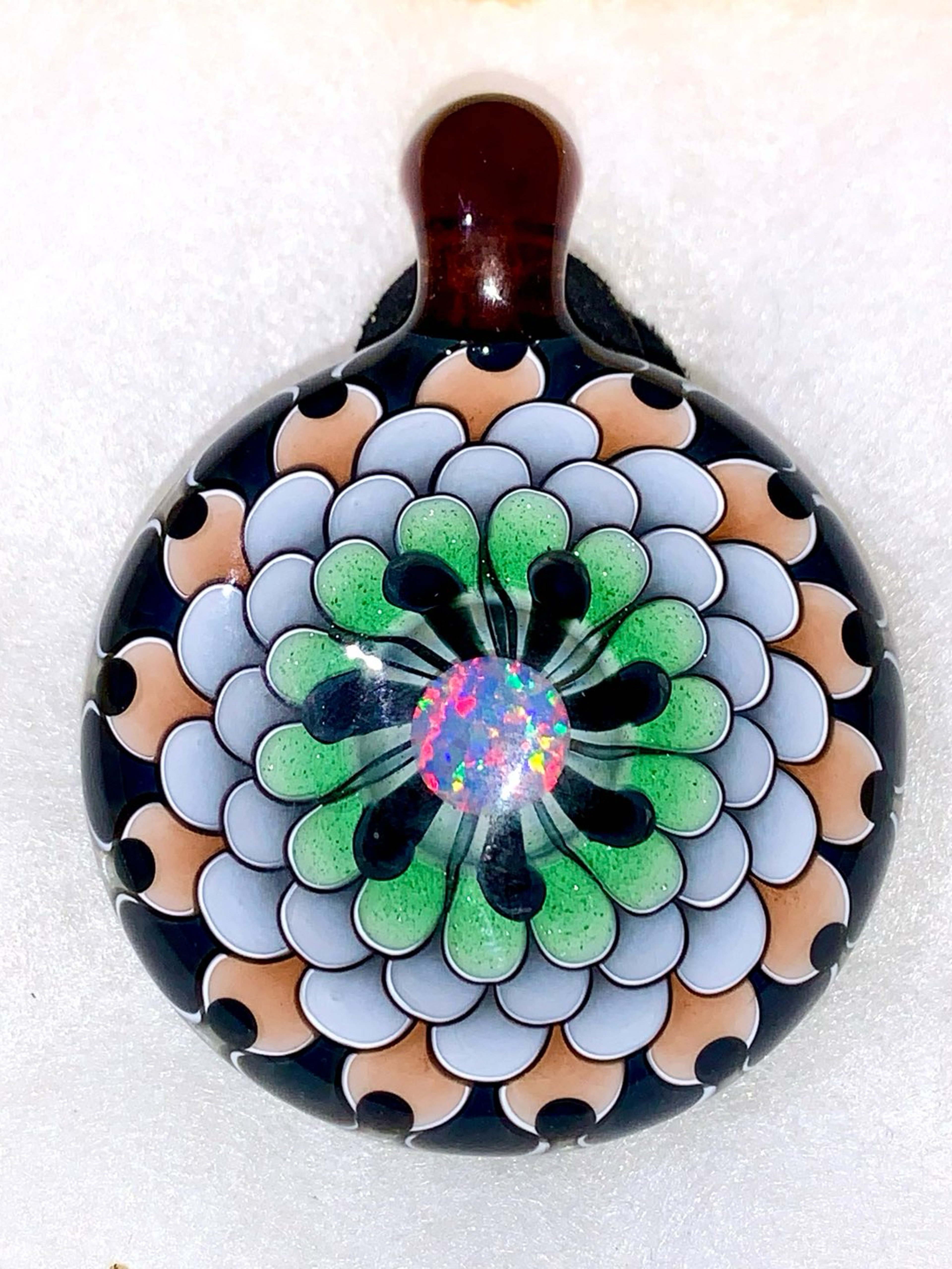 Preview pic of JuJu Glass Desert Sunset Dot Stack Pendant