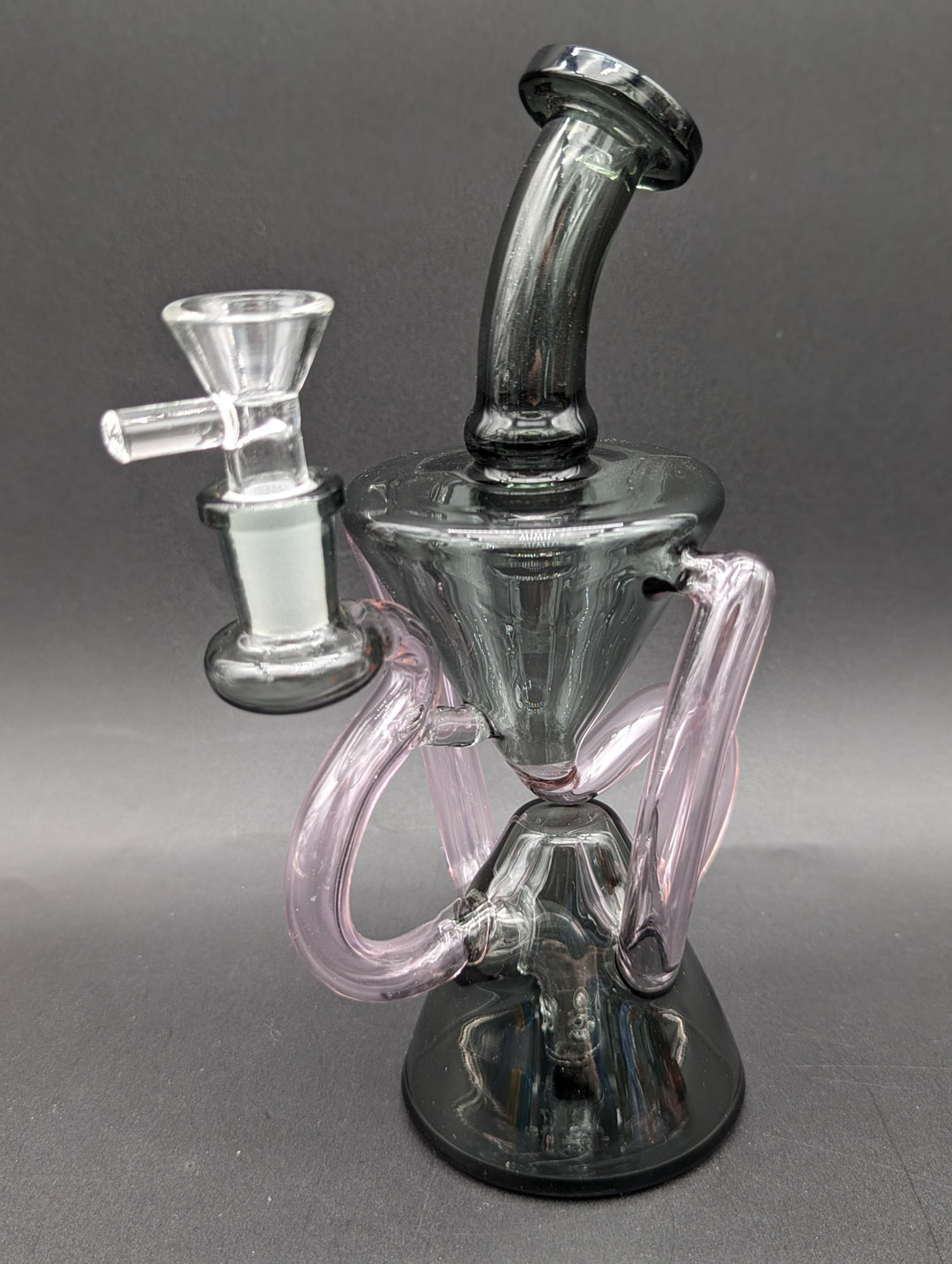 FULL COLOR DUAL CHAMBER RECYCLER RIG / BONG image 0