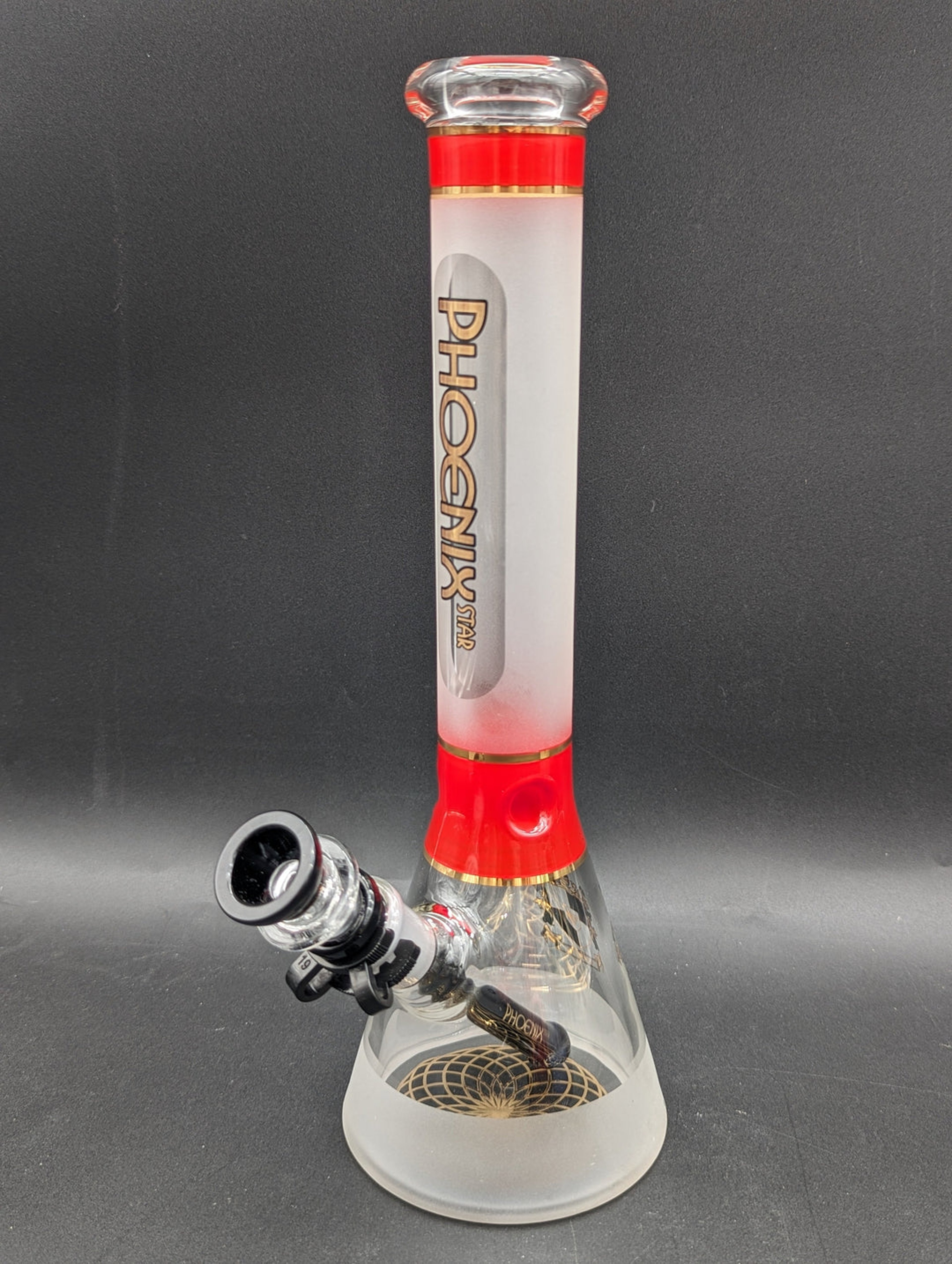 Preview pic of PHOENIX 13" SANDBLASTED COLOR ACCENT BEAKER