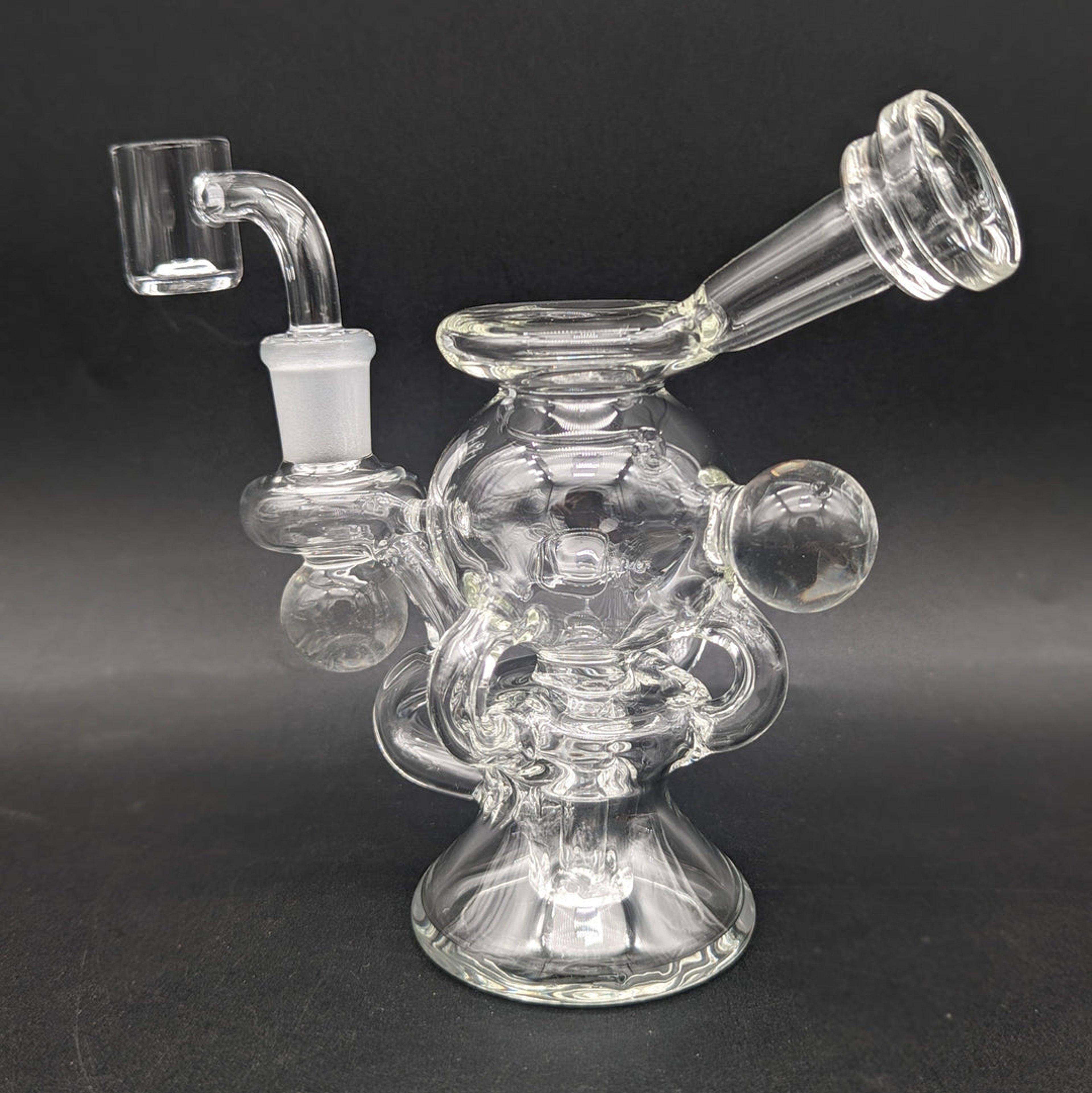 5" TRIPLE UPTAKE SPHERE RECYCLER DAB RIG image 0