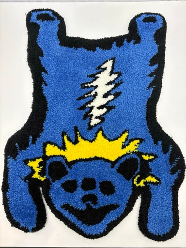 Preview pic of Blue Dancing Bear Rug