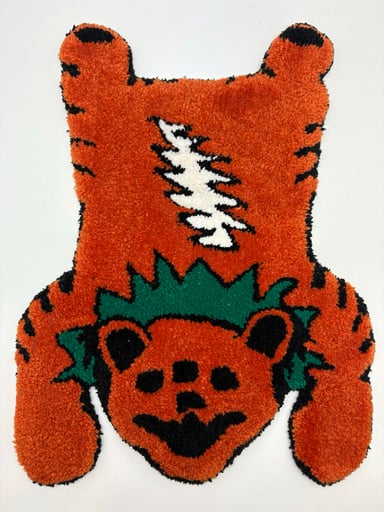 Preview pic of Orange Dancing Bear Rug