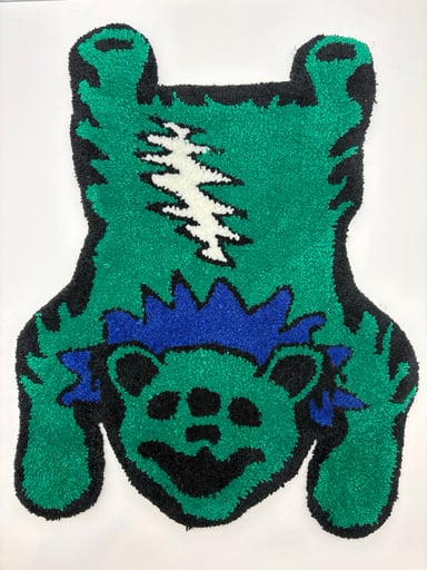 Preview pic of Green Dancing Bear Rug