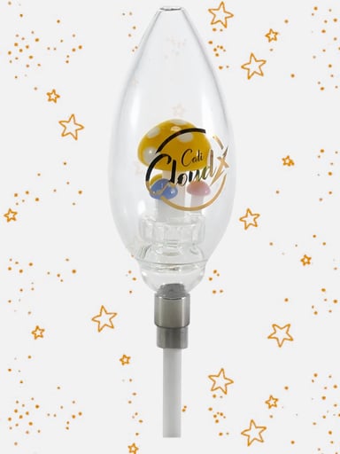 Preview pic of Cali CloudX Maxi-X-Mushroom Large Oval Nectar Collector Kit, Yellow