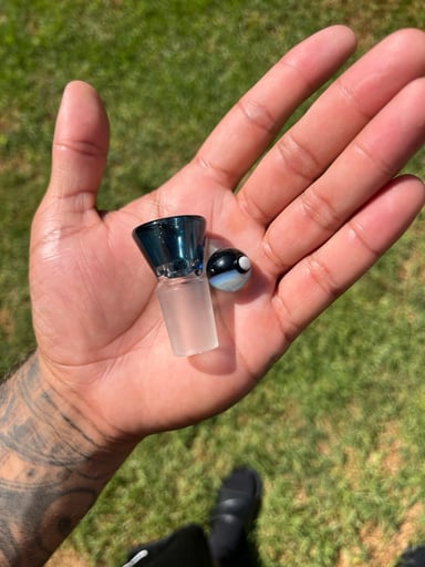 Preview pic of Hornless blue stardust slide & poke ball marble