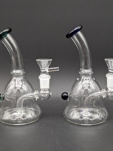 Preview pic of 6" BENT NECK SLITTED PERC BUBBLER