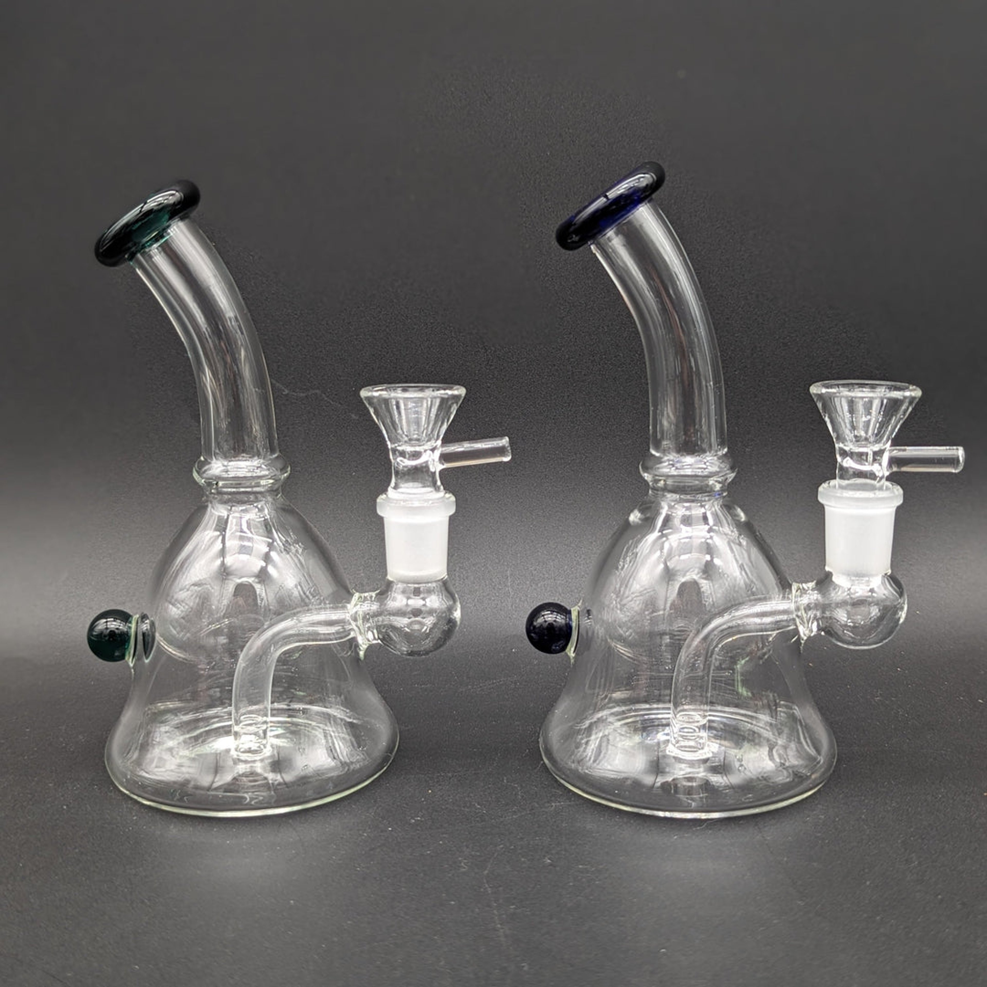 6" BENT NECK SLITTED PERC BUBBLER image 0