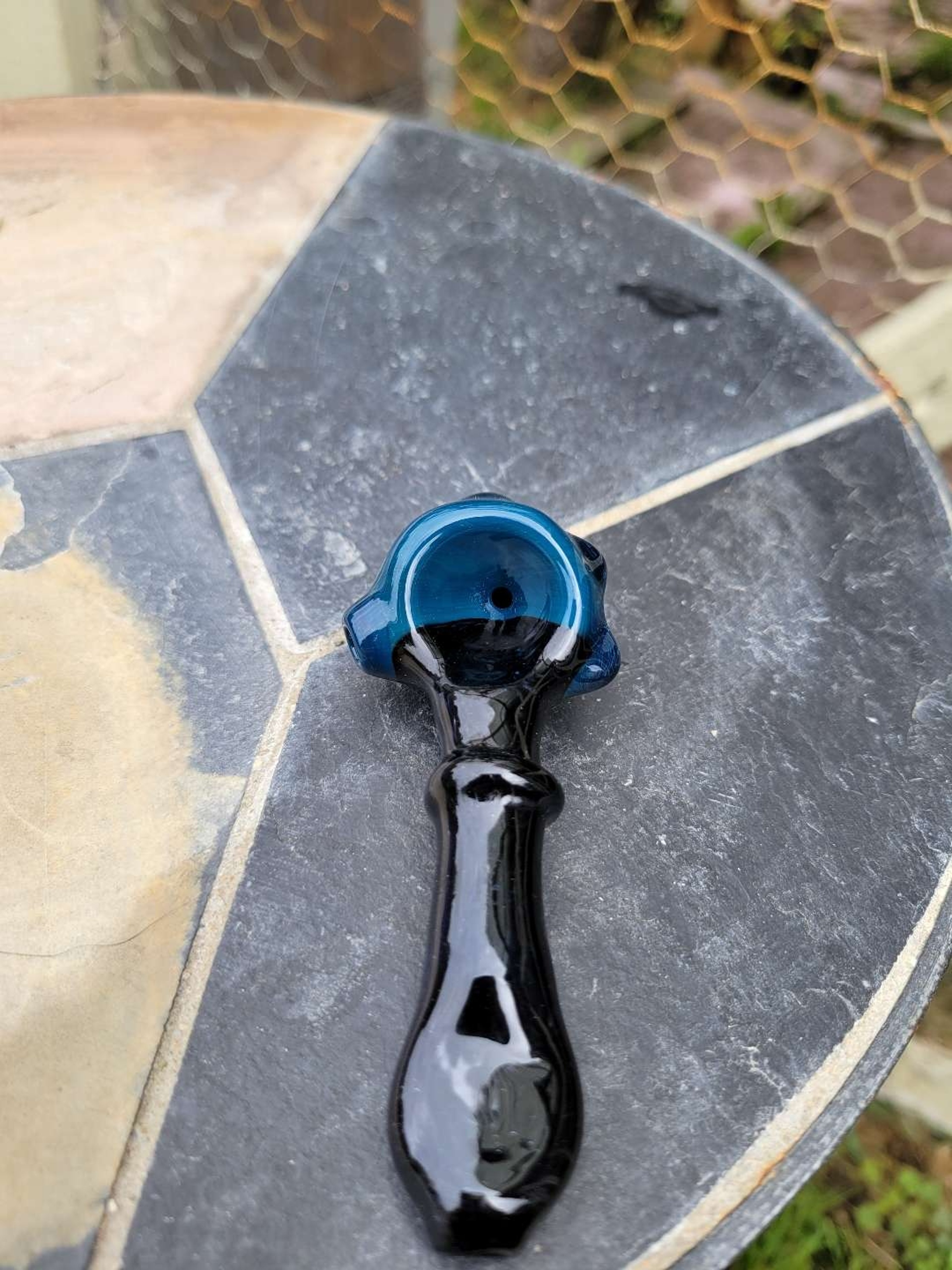Preview pic of Galaxy spoon with peacock cap