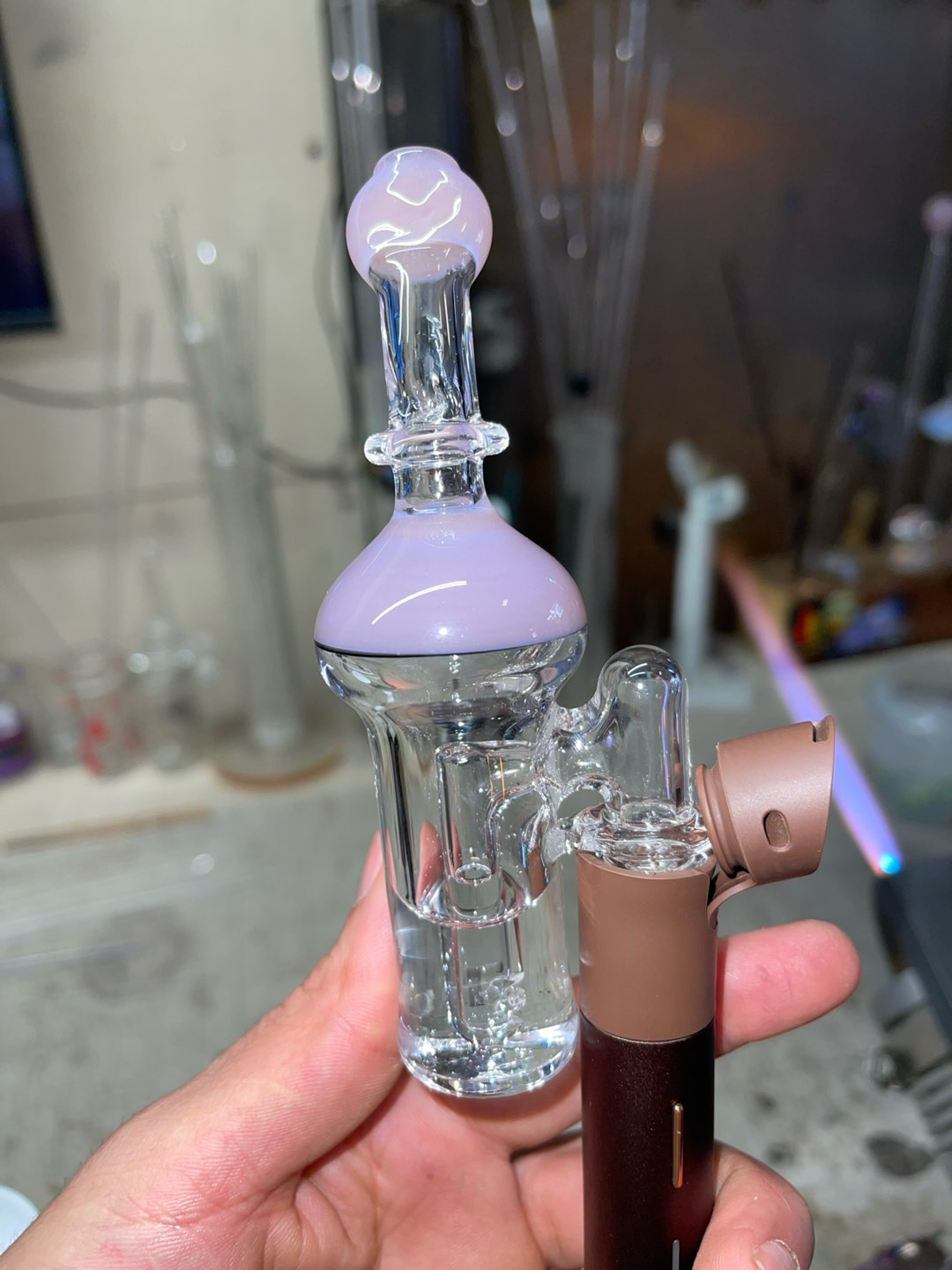 Preview pic of Spinner pearls pivot attachment, pastel voodoo cfl color, 2 slits perc(device not included )