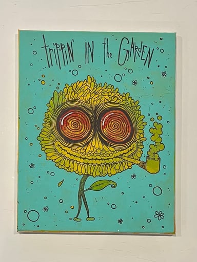 Preview pic of 11x14 “Trippin In The Garden” Original Painting by Orrin Taylor