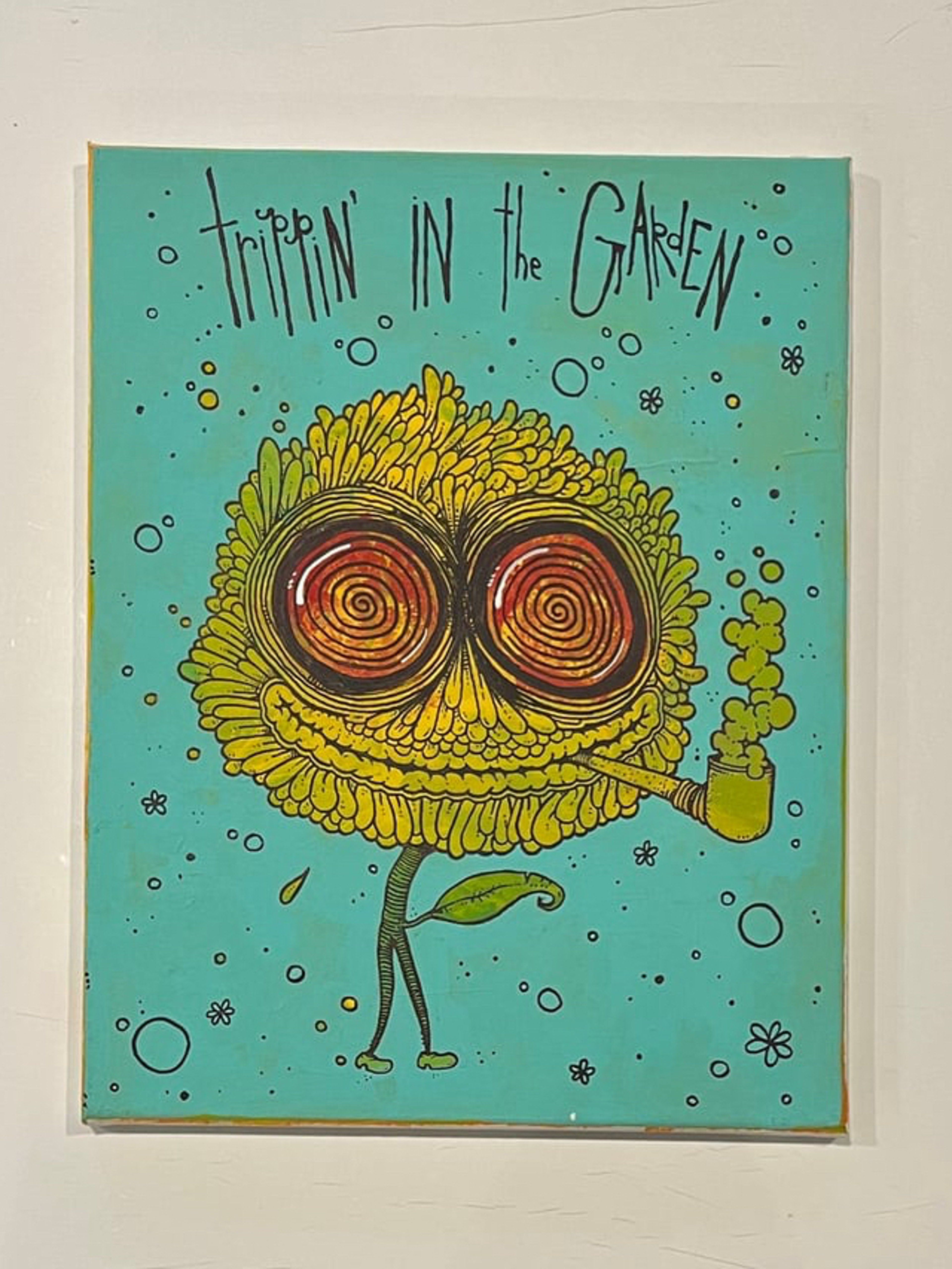 Preview pic of 11x14 “Trippin In The Garden” Original Painting by Orrin Taylor
