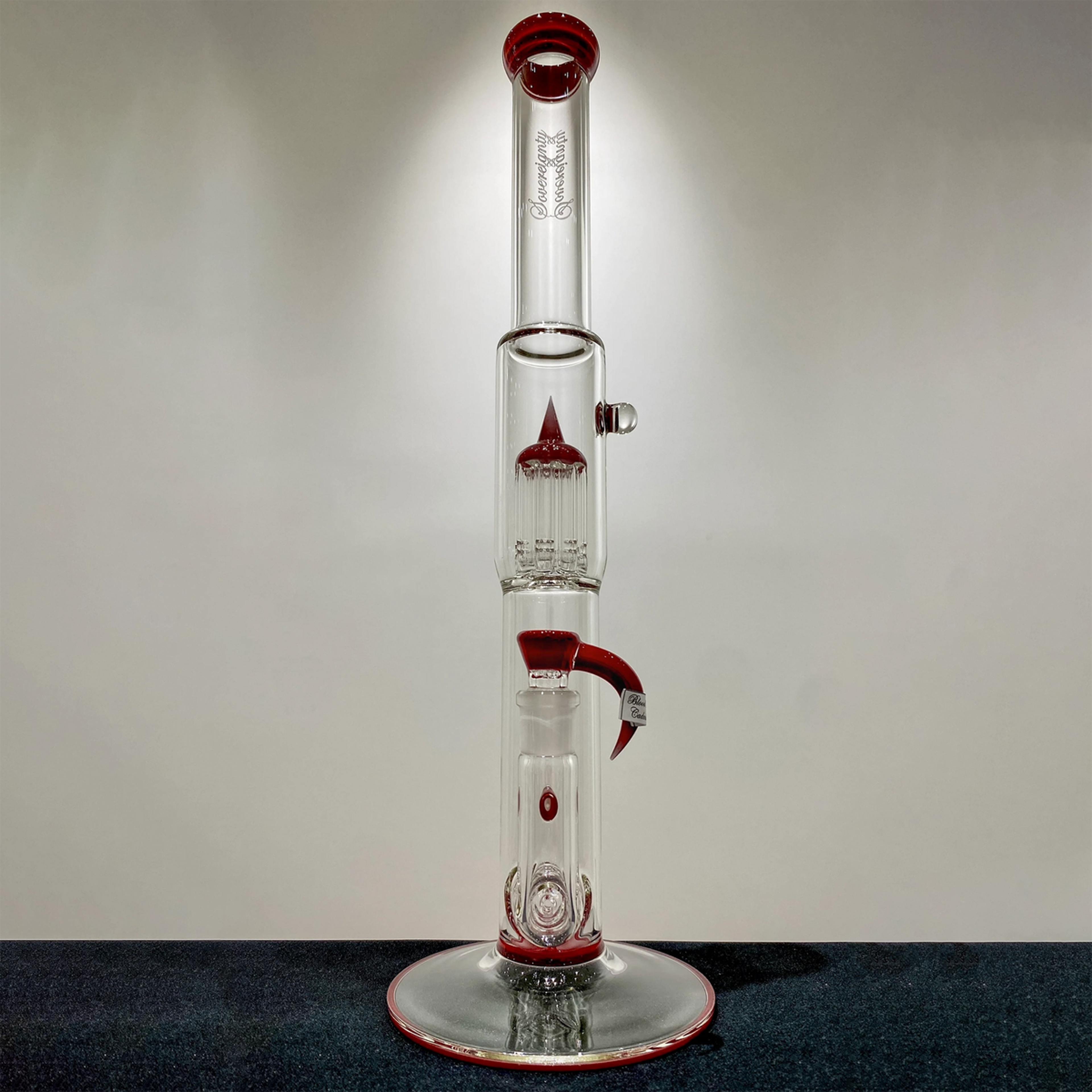 Preview pic of SOVEREIGNTY GLASS 8ARM - MINI3 - FULL ACCENT W/ MILLIE (BLOOD RED