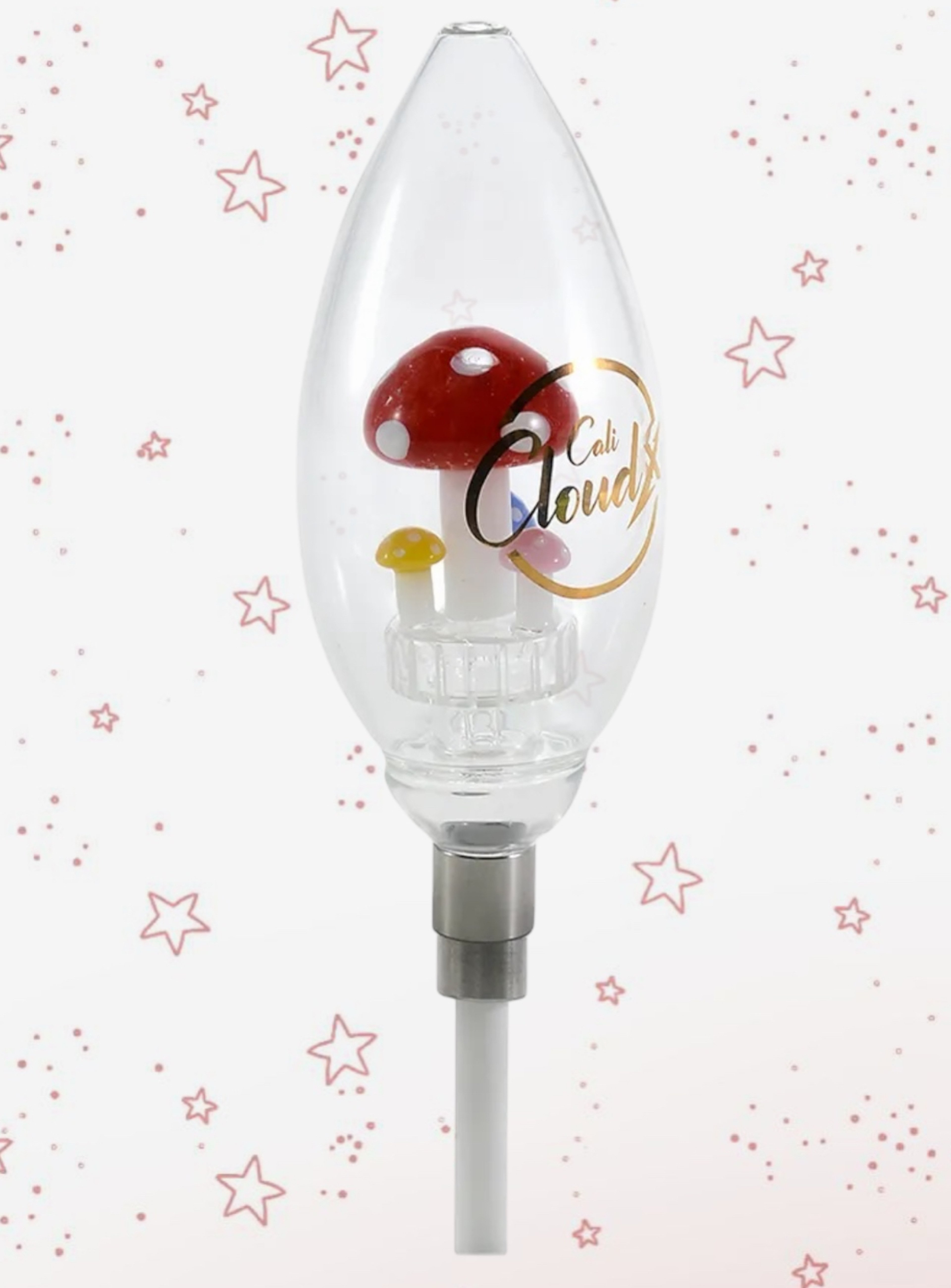 Cali CloudX Maxi-X-Mushroom Large Oval Nectar Collector Kit, Red image 0