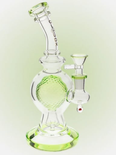 Preview pic of Cali CloudX – 8" Disco Ball 🪩 Percolator Bong, Green