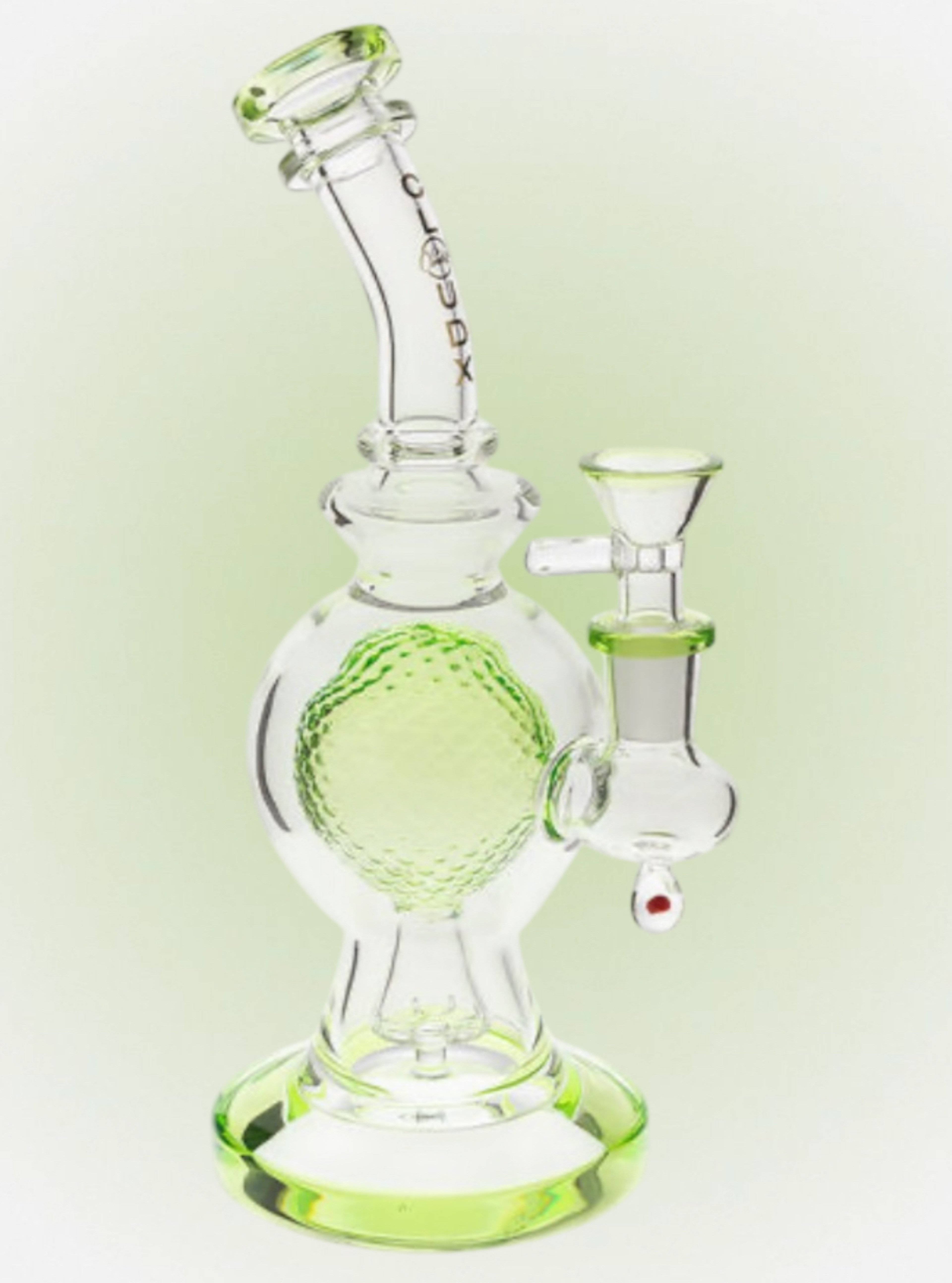 Preview pic of Cali CloudX – 8" Disco Ball 🪩 Percolator Bong, Green