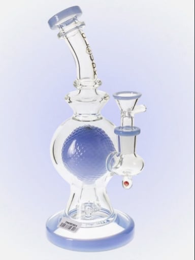 Preview pic of Cali CloudX – 8" Disco Ball 🪩 Percolator Bong, Blue