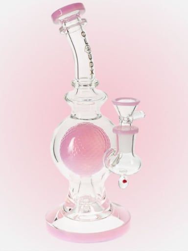 Preview pic of Cali CloudX – 8" Disco Ball 🪩 Percolator Bong, Pink