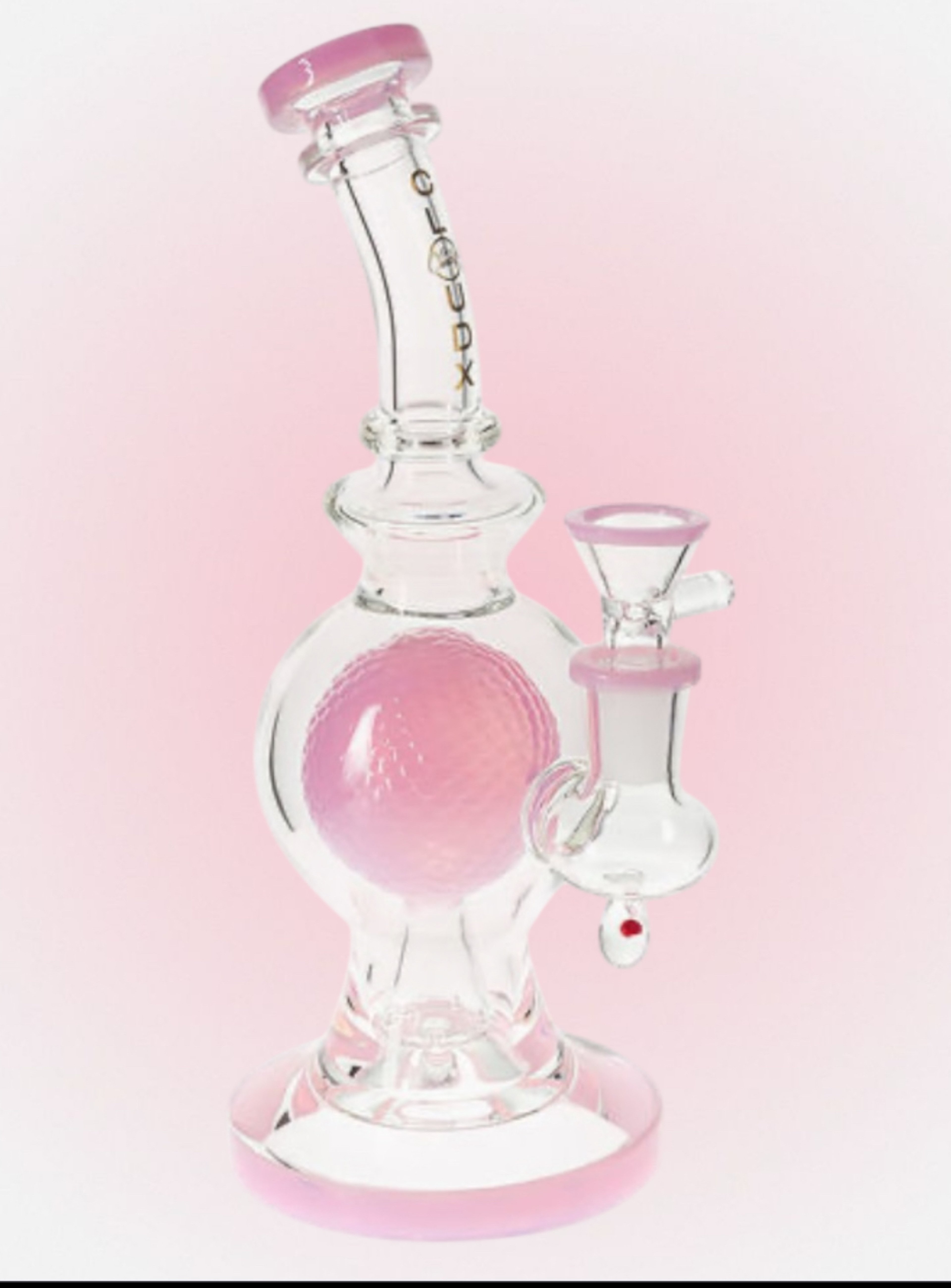 Preview pic of Cali CloudX – 8" Disco Ball 🪩 Percolator Bong, Pink