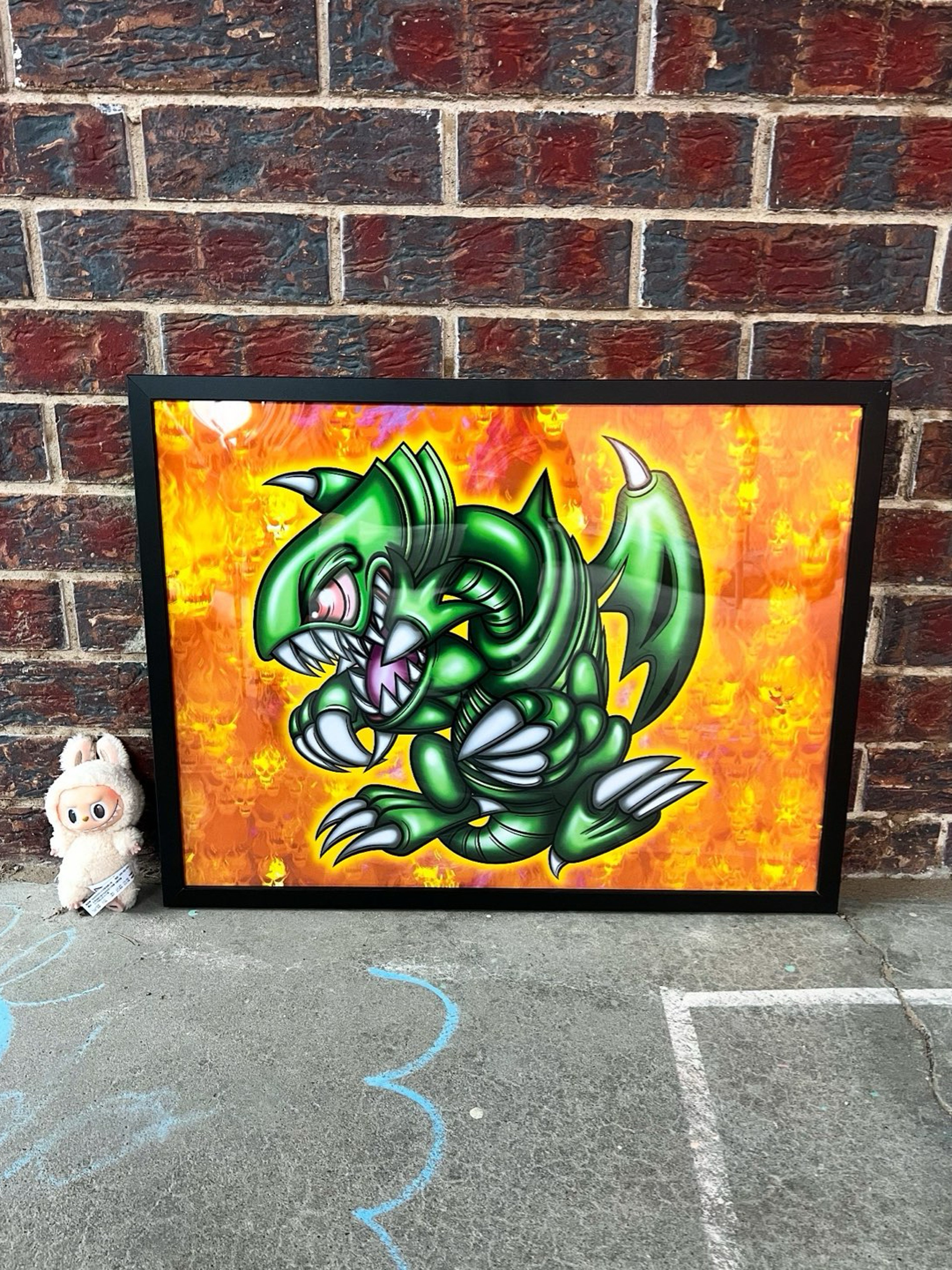 Red eyes green dragon image 0